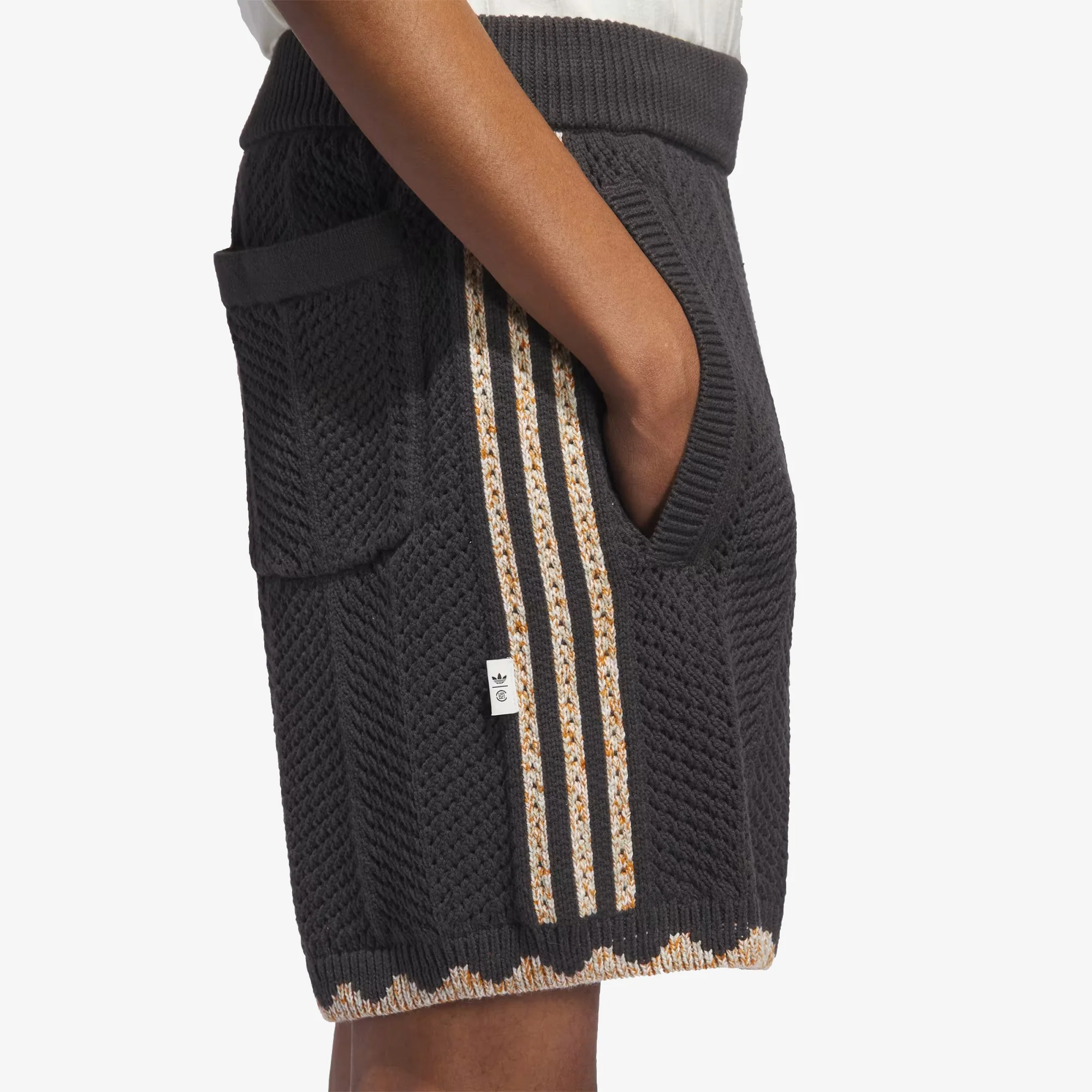 ADIDAS ORIGINALS | CLOT CROCHET SHORTS BY EDISON CHEN { CARBON - Image 4