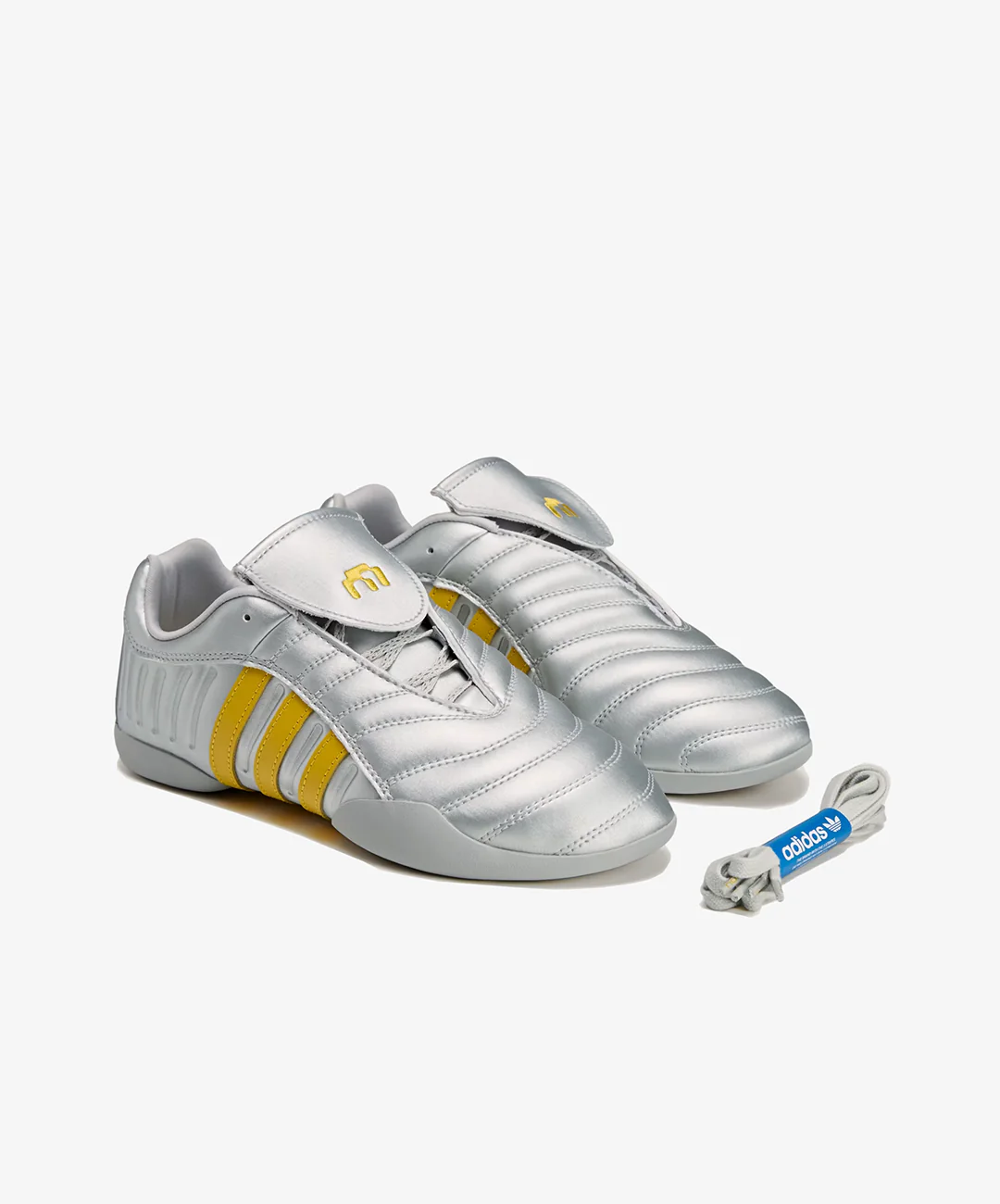 ADIDAS ORIGINALS | ELITE MEI MIAOU SLIP ON { SILVER METALLIC/NAVY/HAZY YELLOW - Image 5