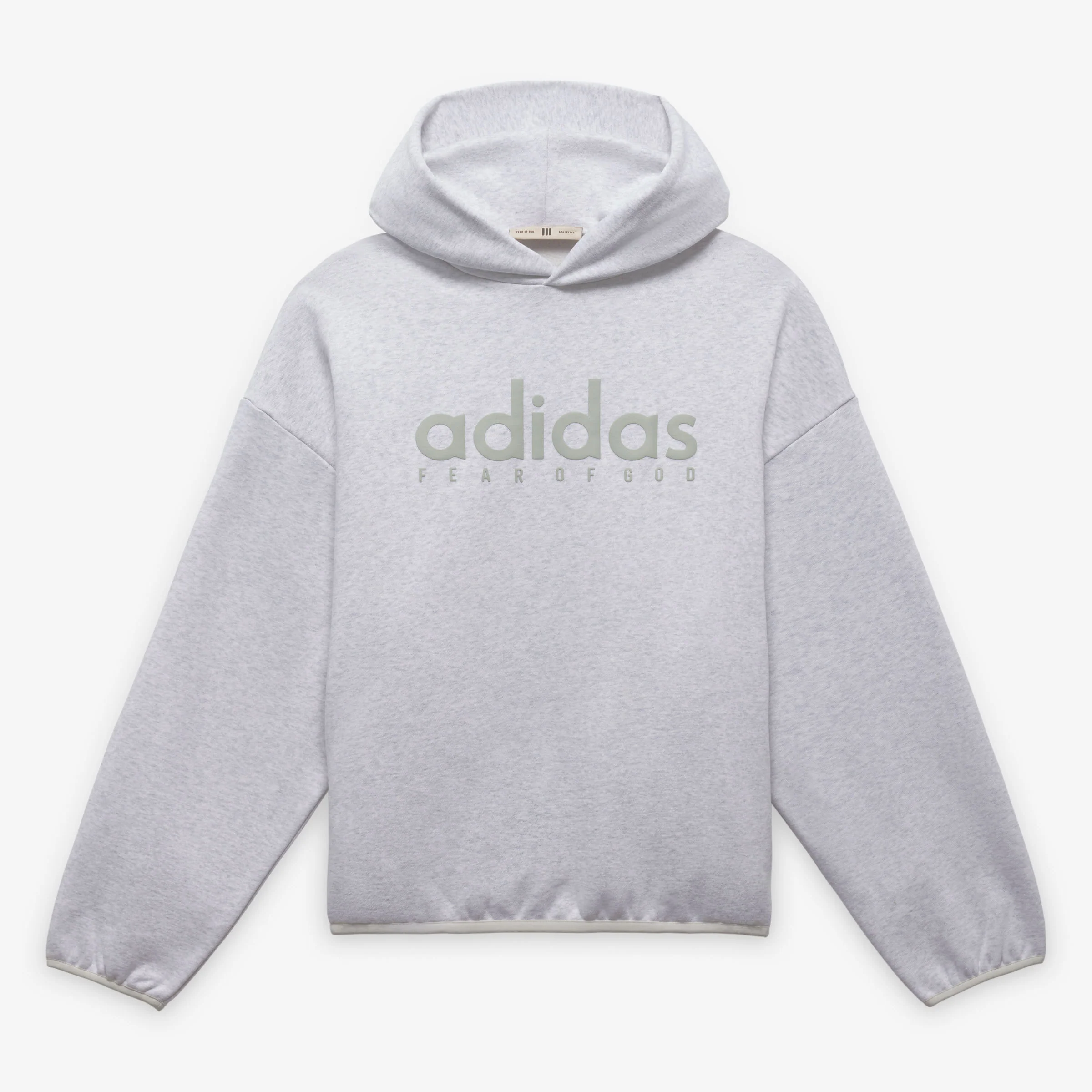 ADIDAS | FEAR OF GOD ATHLETICS COTTON FLEECE HOODIE { LIGHT GREY HEATHER