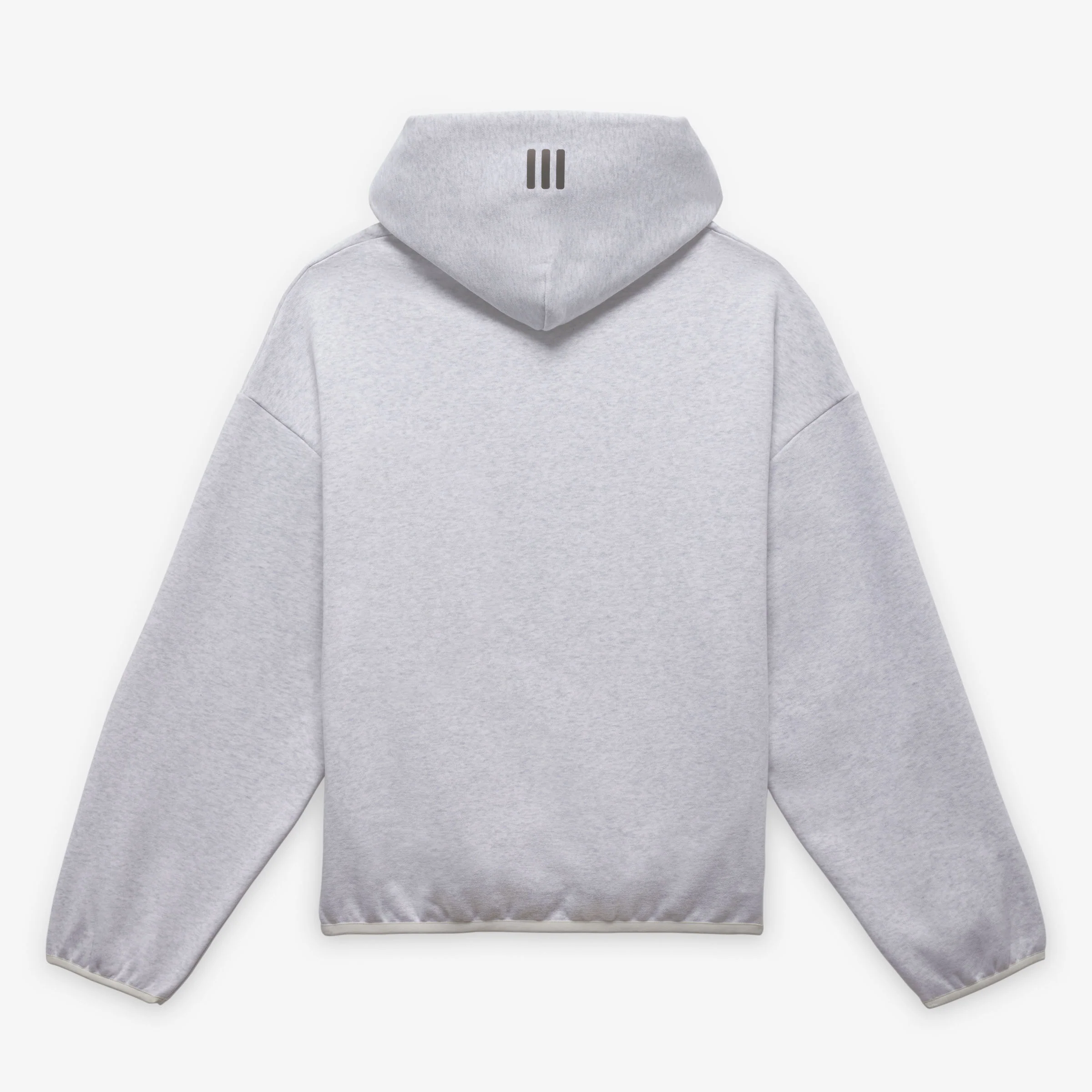 ADIDAS | FEAR OF GOD ATHLETICS COTTON FLEECE HOODIE { LIGHT GREY HEATHER - Image 2