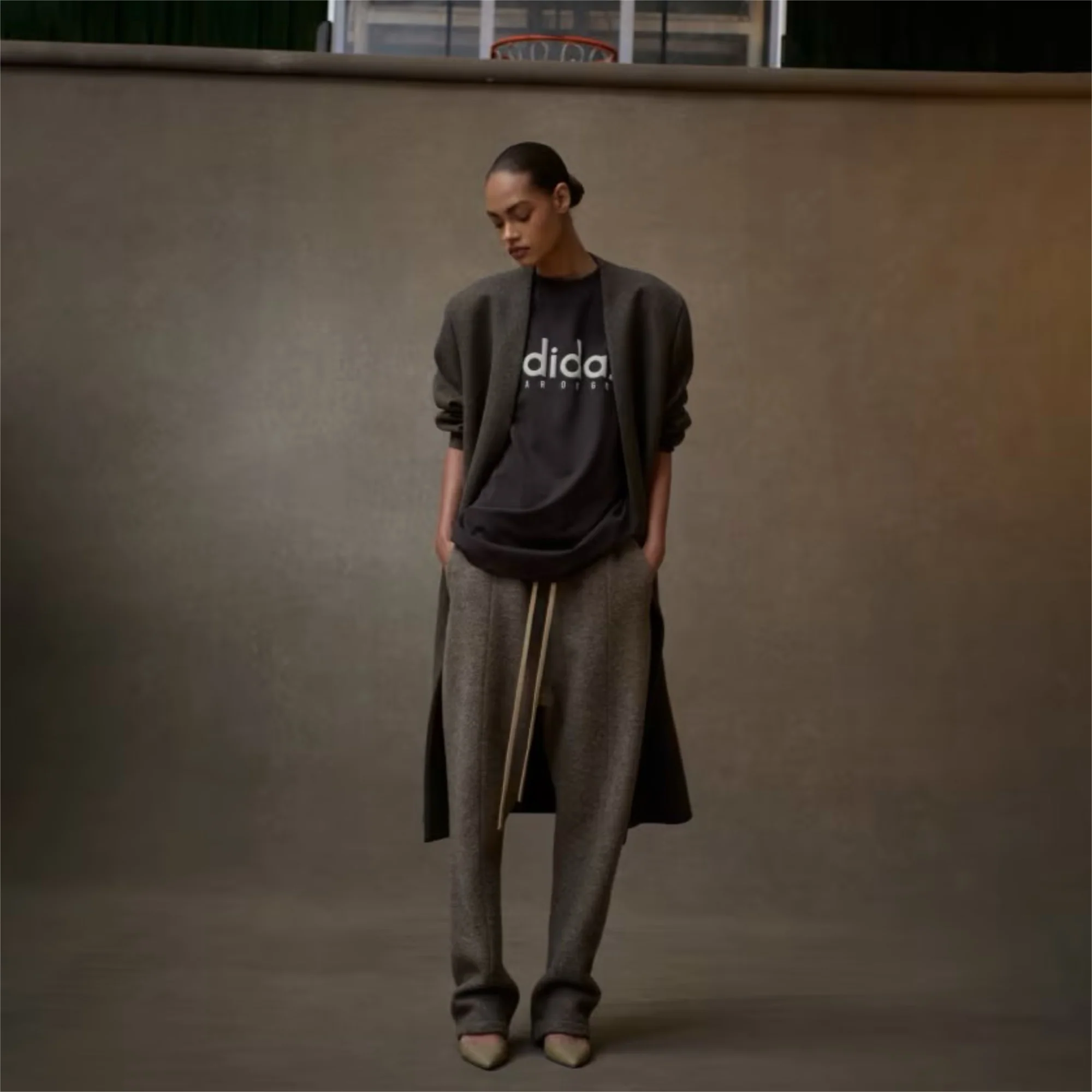 ADIDAS | FEAR OF GOD ATHLETICS QUICKDRY JERSEY S/S TEE { NIGHT BROWN - Image 3