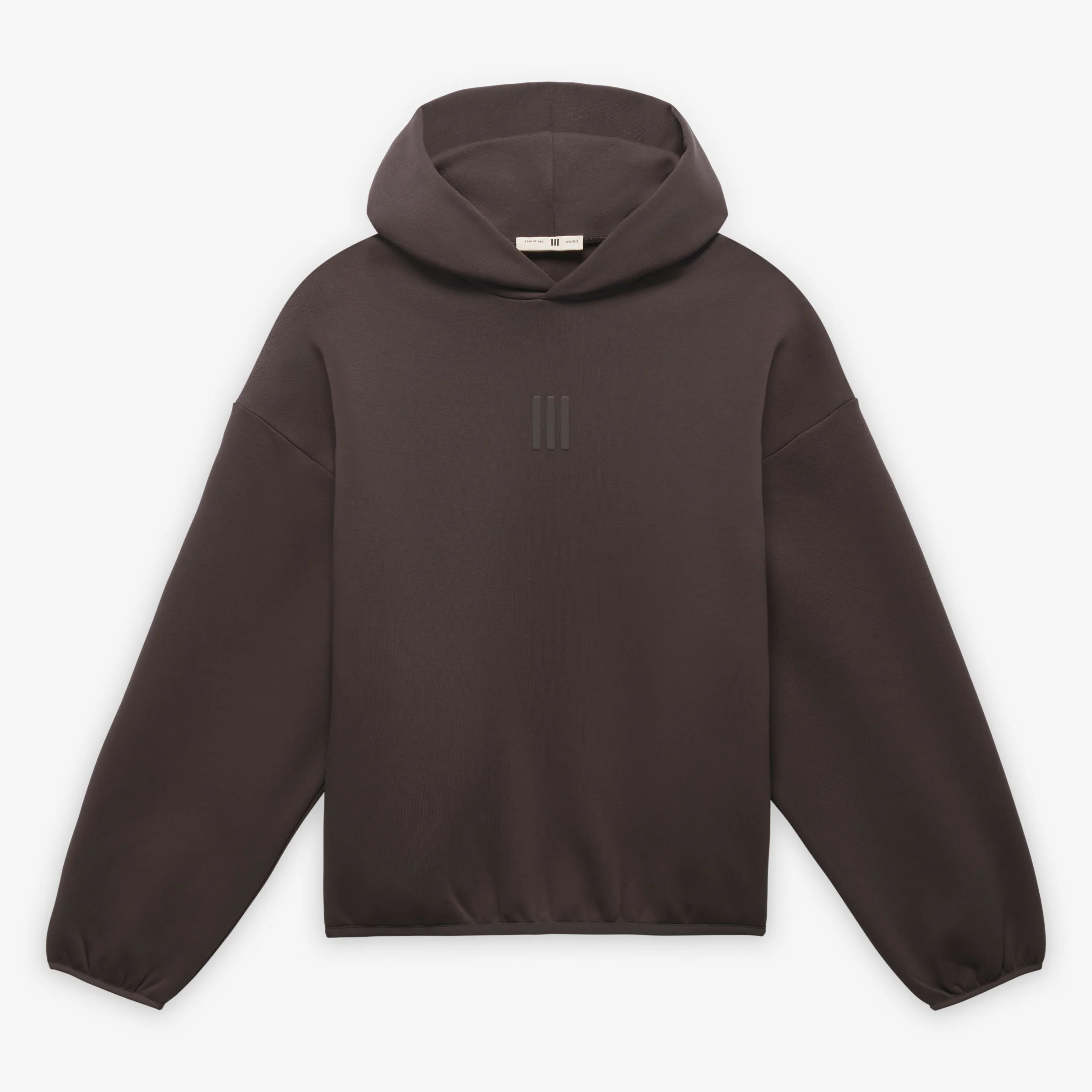 ADIDAS ORIGINALS | FEAR OF GOD ATHLETICS SOLID FLEECE HOODIE { NIGHT BROWN
