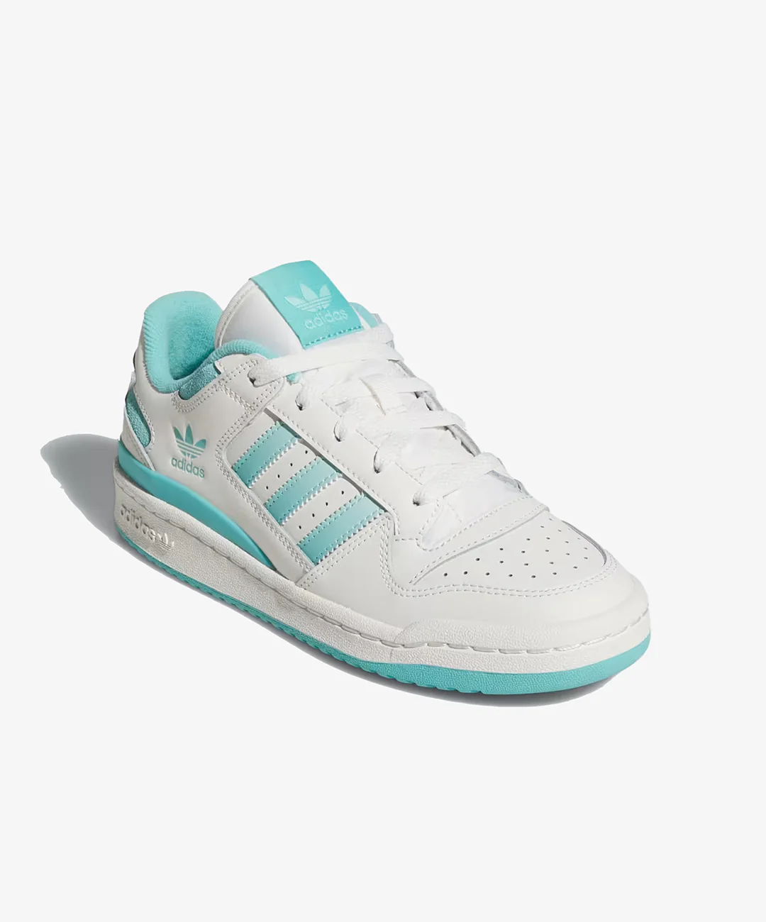 ADIDAS ORIGINALS | FORUM LOW CL { CLOUD WHITE/SEMI FLASH AQUA/EASY MINT - Image 3