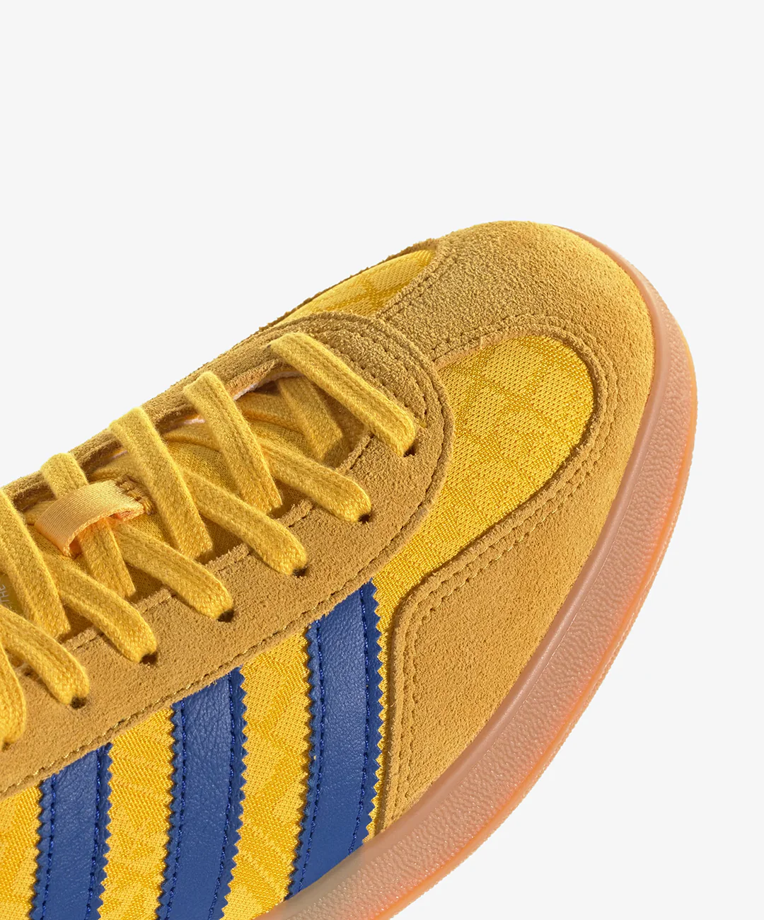 ADIDAS ORIGINALS | GAZELLE INDOOR { BOLD GOLD/POWER BLUE/TEAM COLLEGIATE RED - Image 4