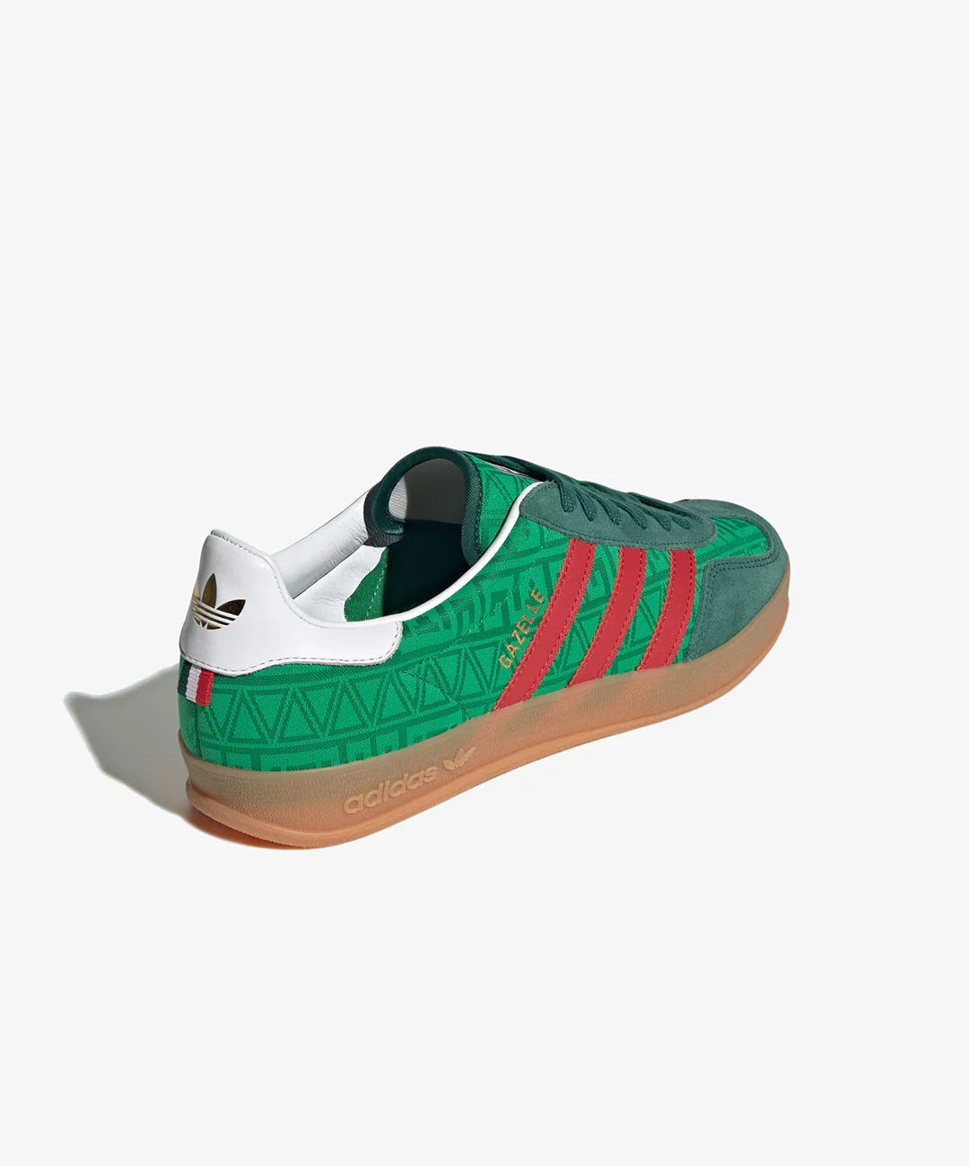 ADIDAS ORIGINALS | GAZELLE INDOOR { GREEN/BETTER SCARLET/COLLEGIATE GREEN - Image 4