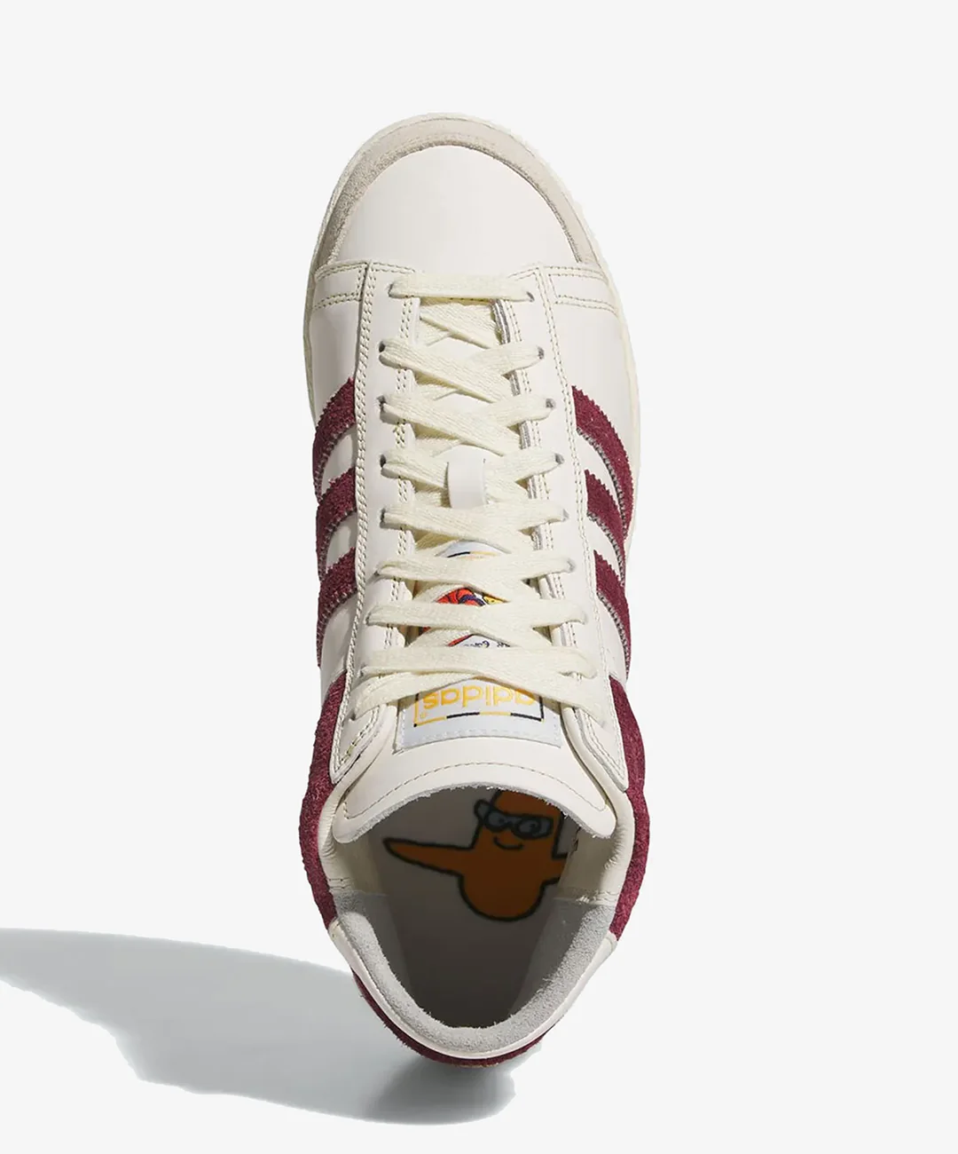 ADIDAS ORIGINALS | JABBAR HI x MARK GONZALES { CHALK WHITE/SHADOW RED/ALUMINA - Image 2