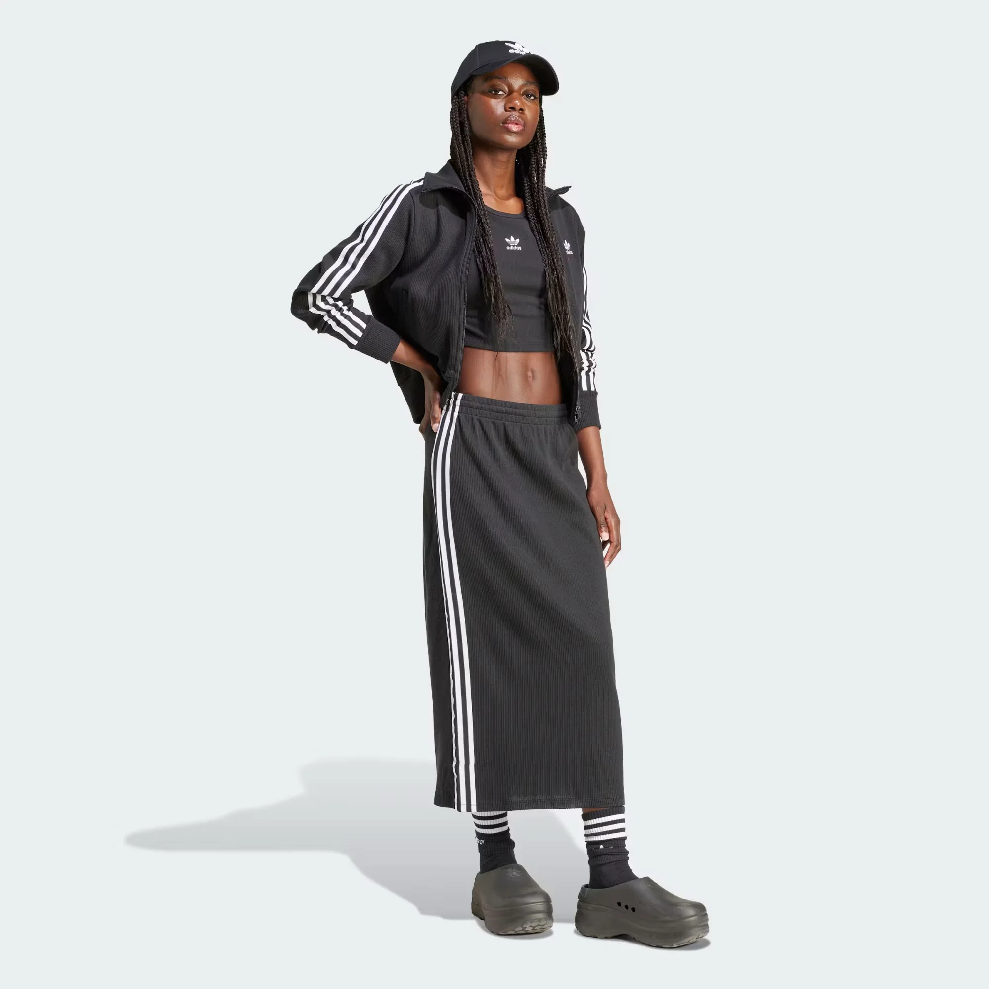 ADIDAS ORIGINALS | KNIT SKIRT { BLACK - Image 5