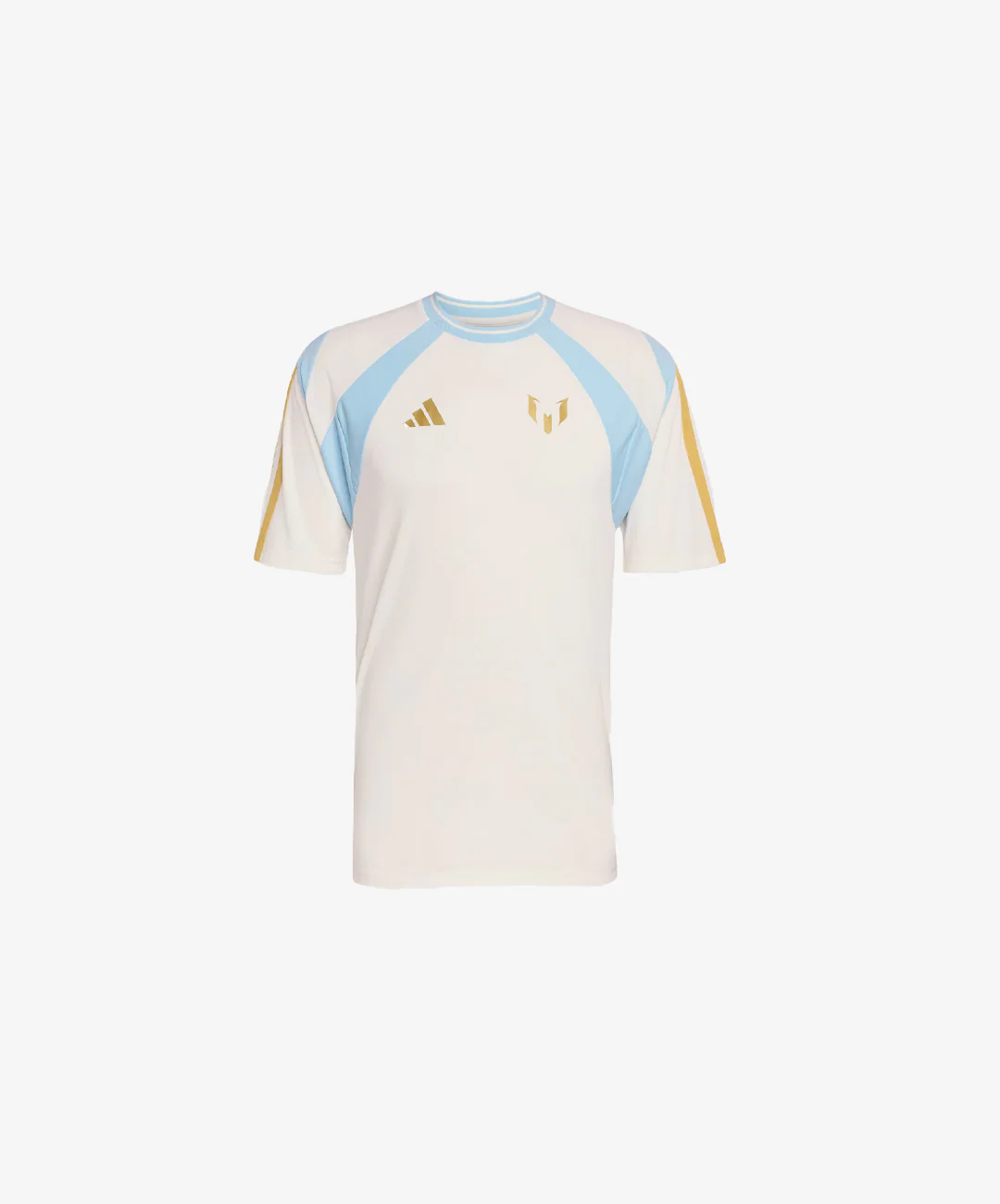 ADIDAS ORIGINALS | MESSI HOUSE OF TIRO TEE { OFF WHITE/ICE BLUE - Image 4
