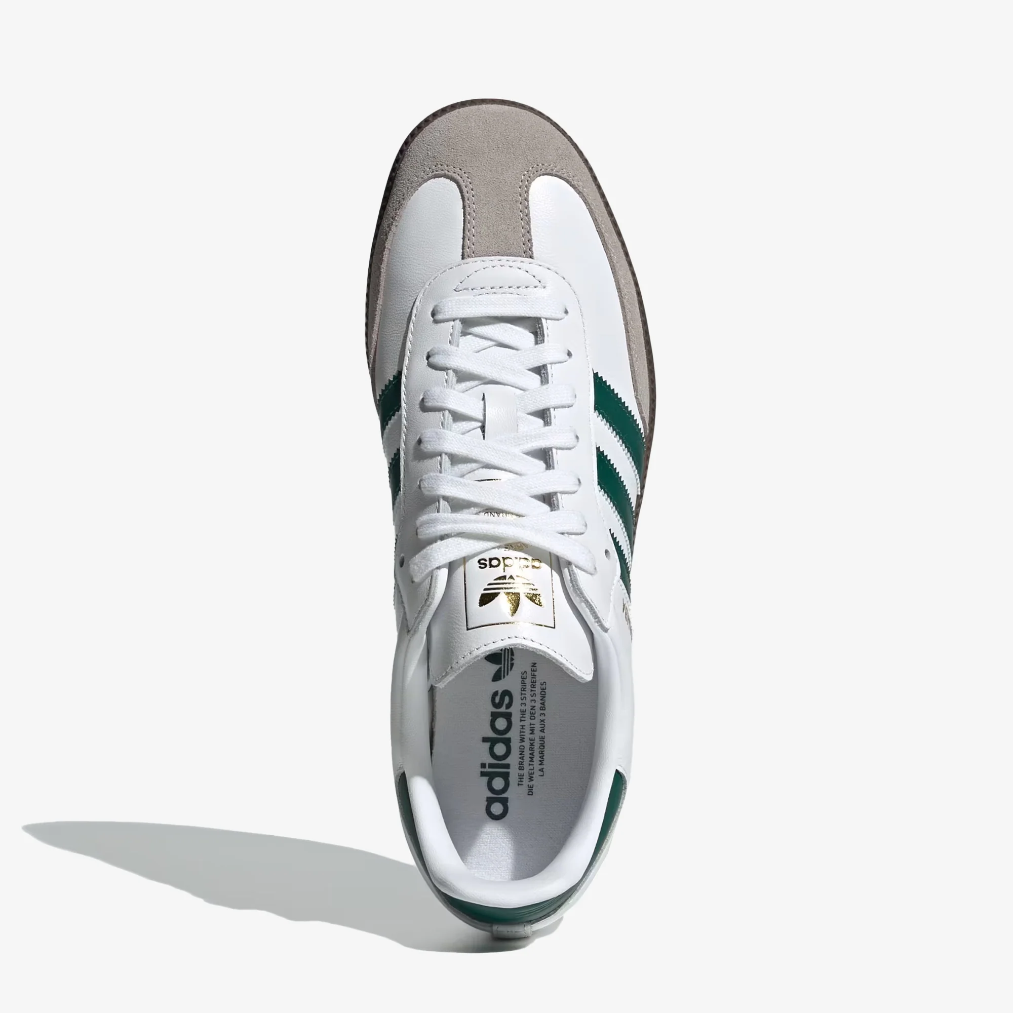 ADIDAS ORIGINALS | SAMBA OG { CLOUD WHITE/GREEN/CLEAR GRANITE - Image 2