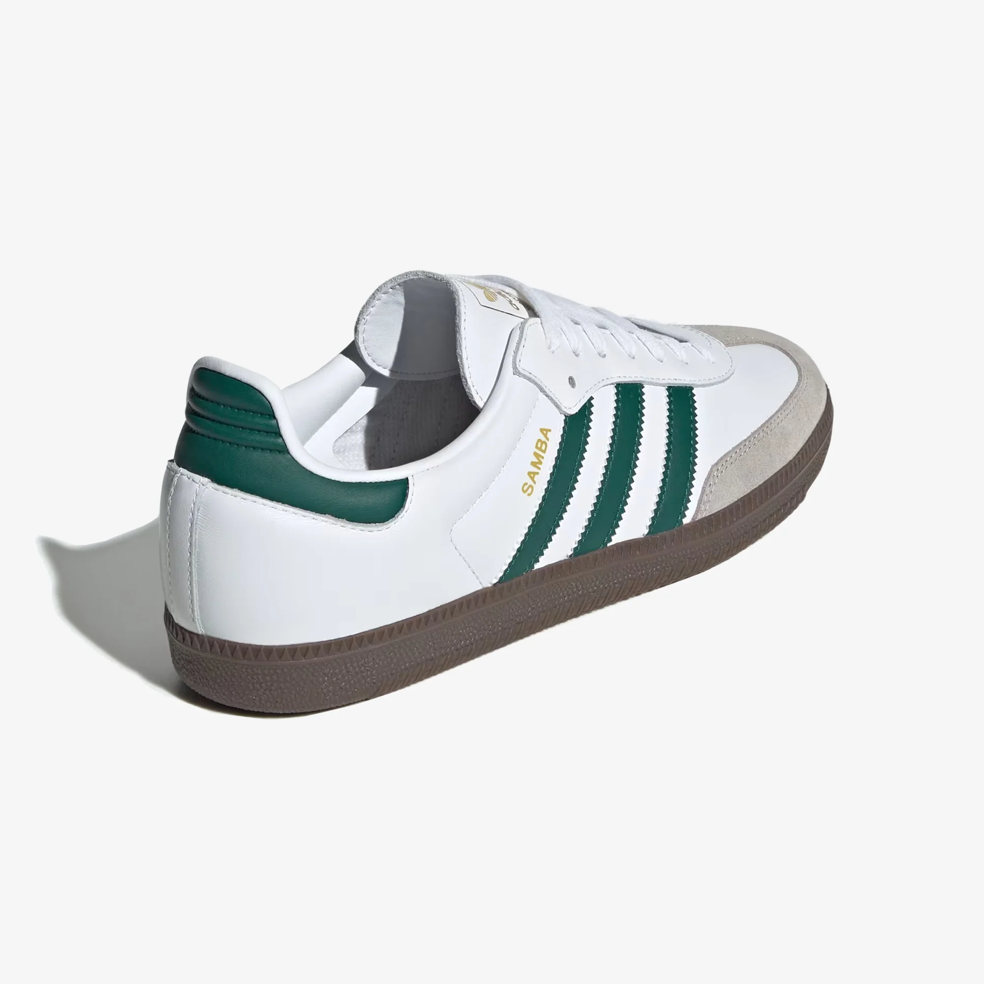 ADIDAS ORIGINALS | SAMBA OG { CLOUD WHITE/GREEN/CLEAR GRANITE - Image 4