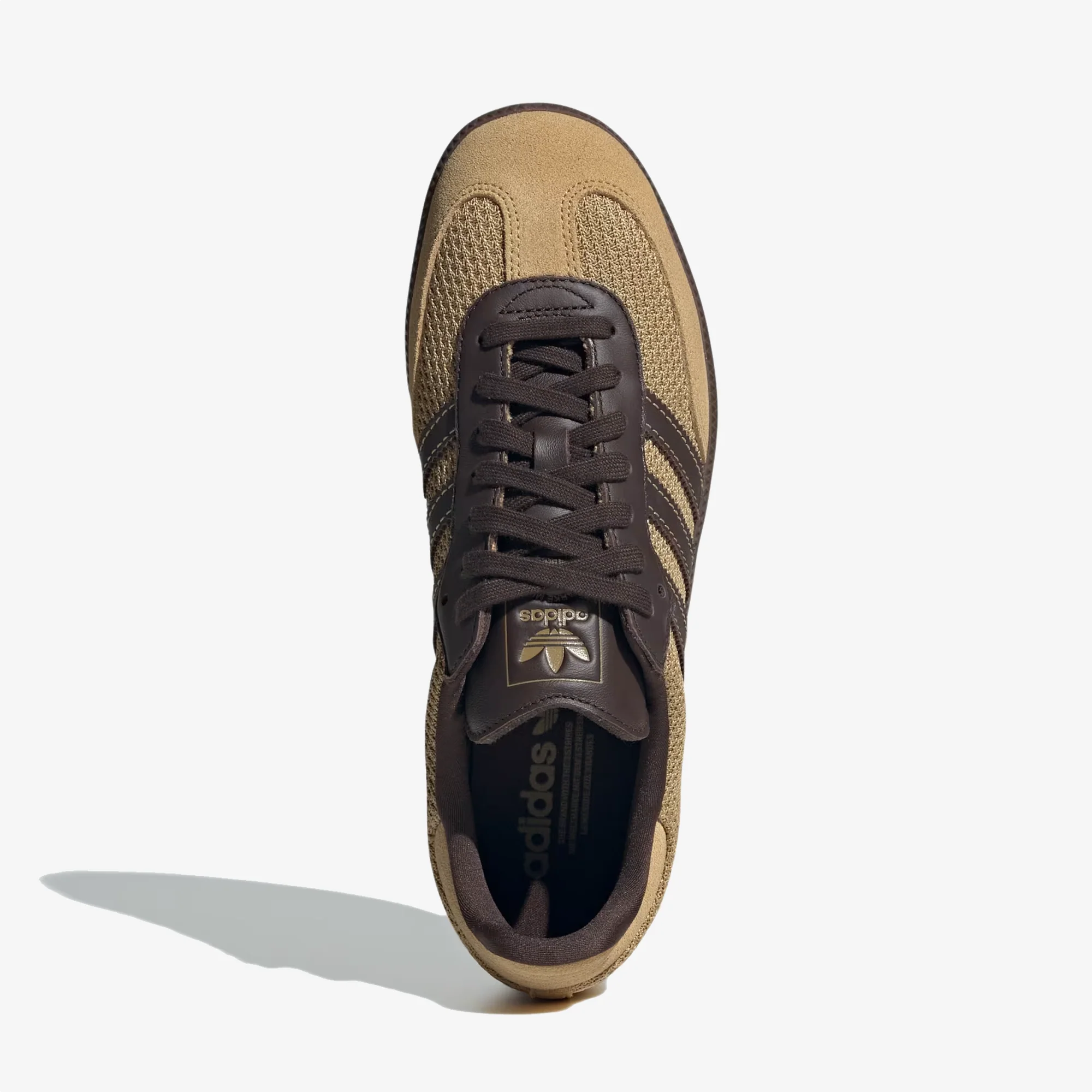 ADIDAS ORIGINALS | SAMBA OG { GOLDEN BEIGE/DARK BROWN/GUM - Image 2