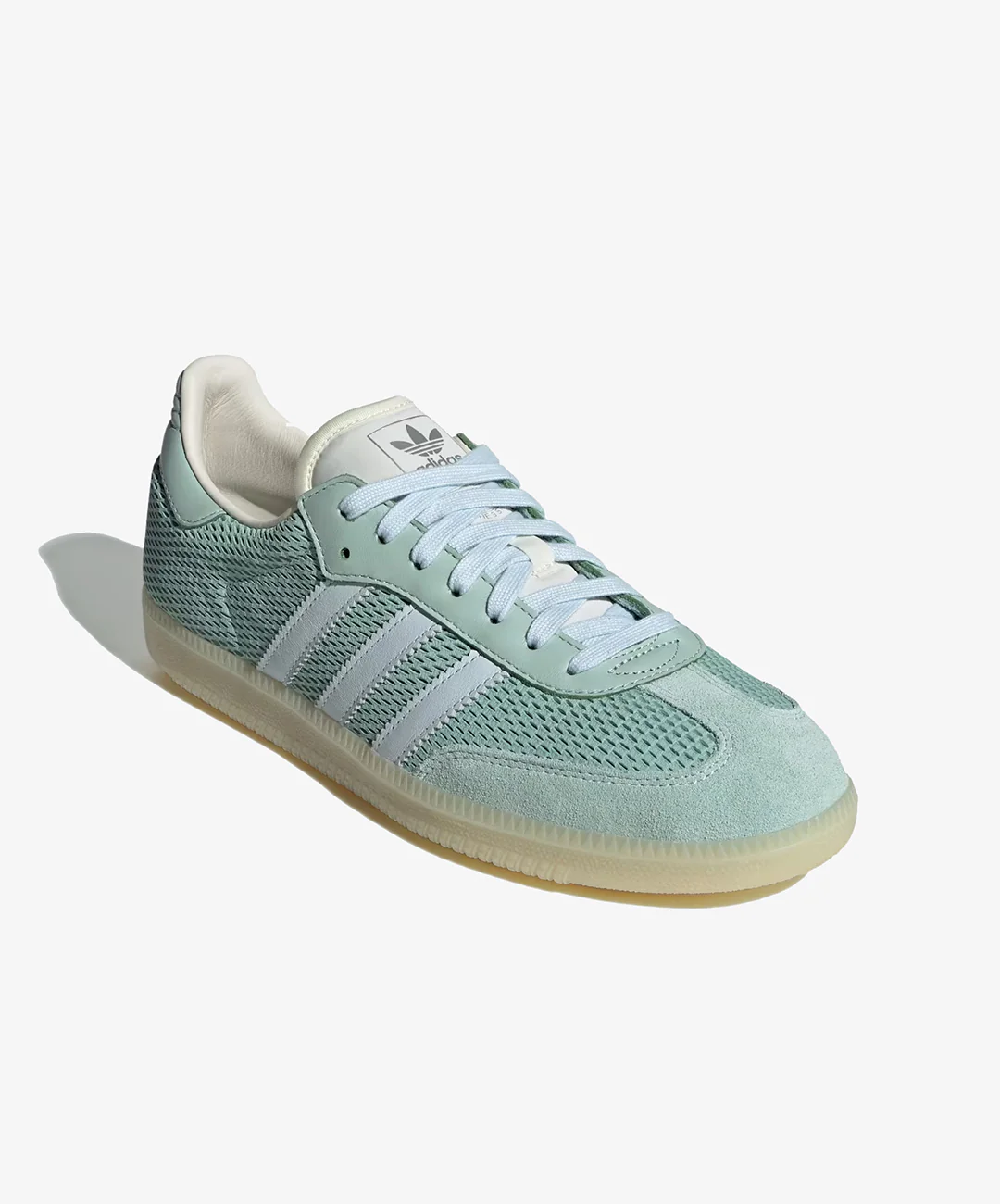 ADIDAS ORIGINALS | SAMBA OG { HAZY GREEN/SKY TINT/OFF WHITE - Image 3