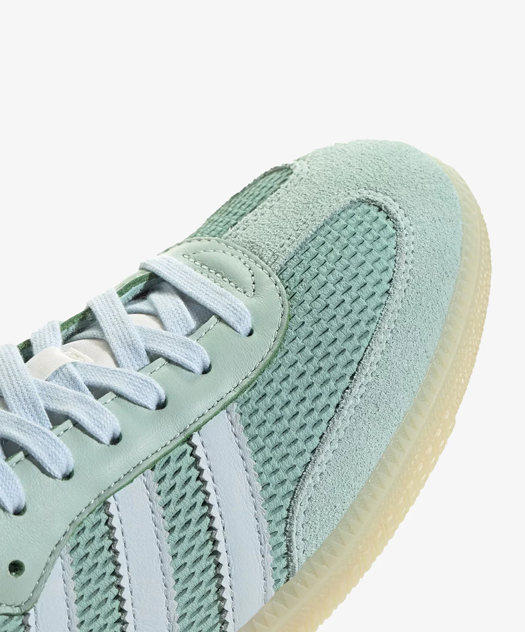 ADIDAS ORIGINALS | SAMBA OG { HAZY GREEN/SKY TINT/OFF WHITE - Image 4