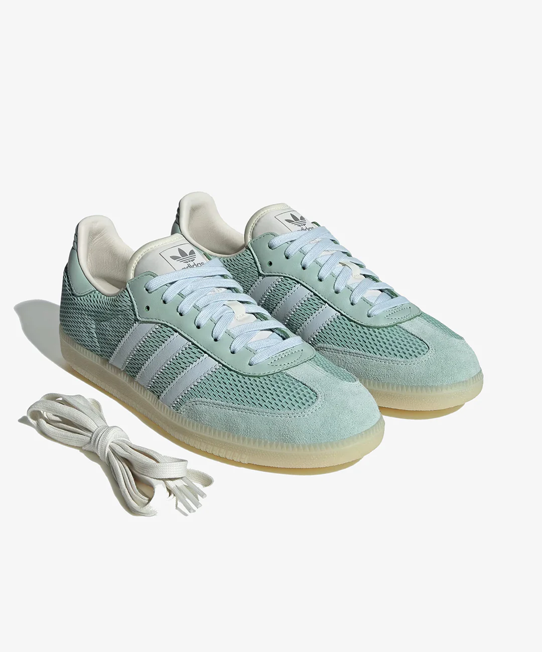 ADIDAS ORIGINALS | SAMBA OG { HAZY GREEN/SKY TINT/OFF WHITE - Image 7