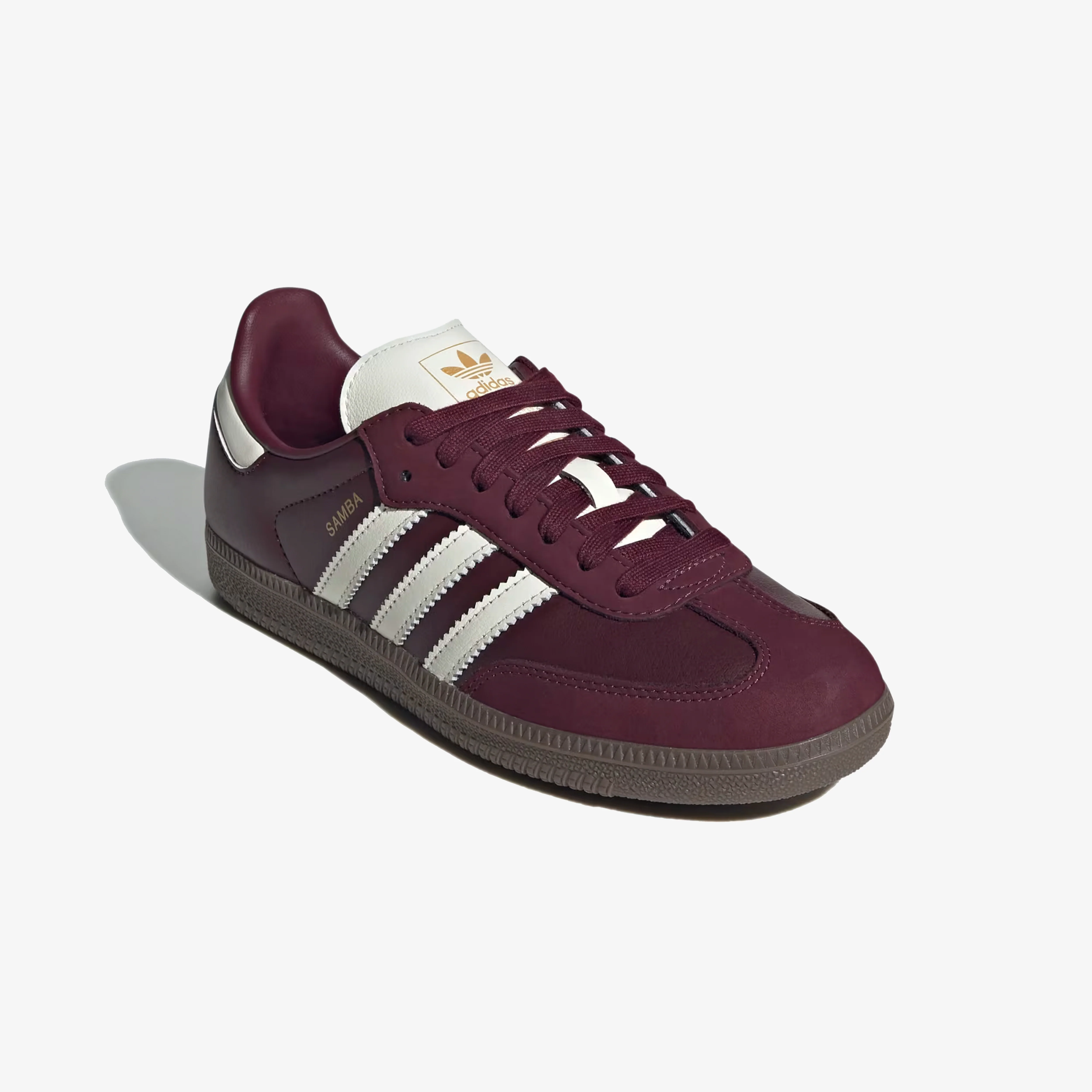 ADIDAS ORIGINALS | SAMBA OG { MAROON/OFF WHITE/GUM - Image 3
