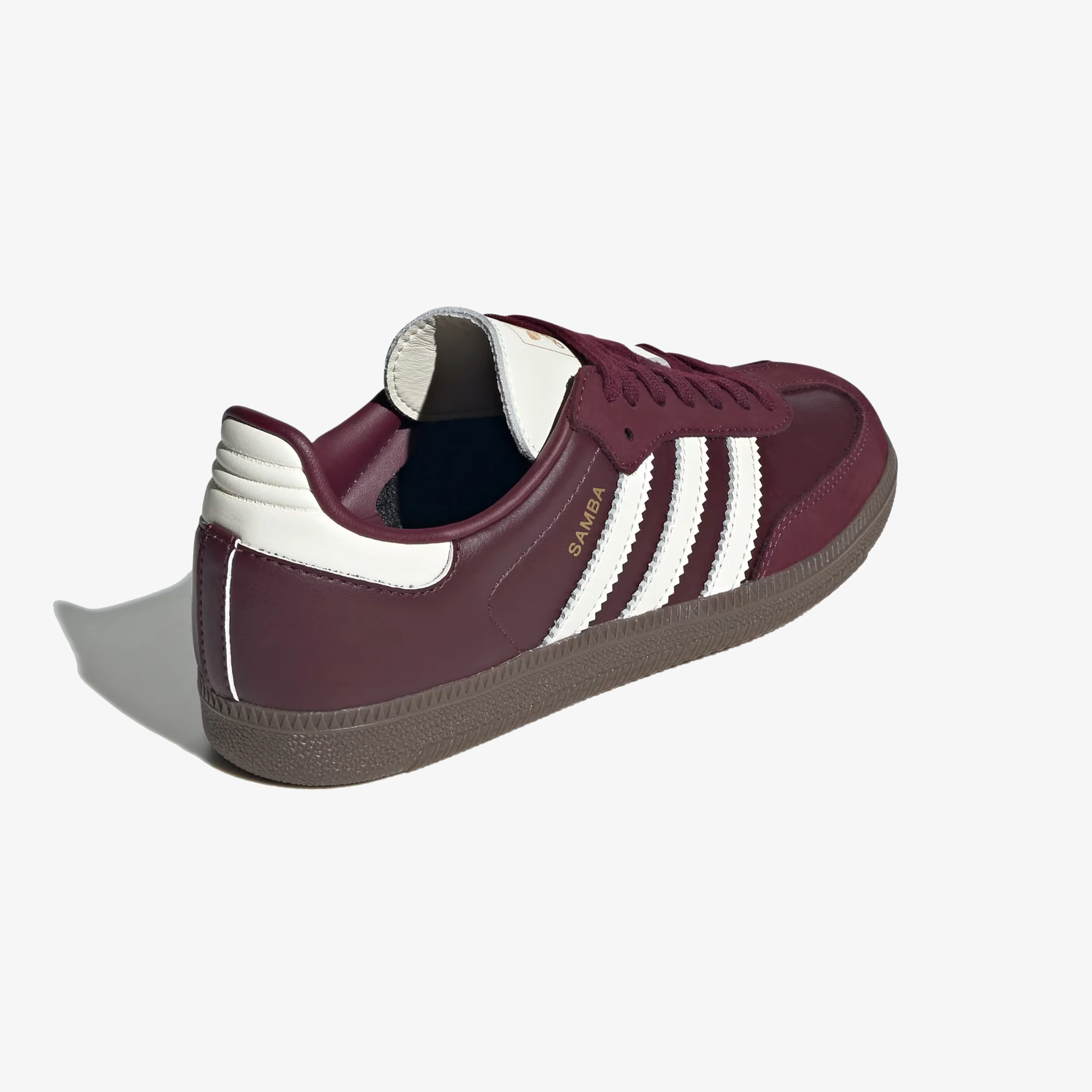 ADIDAS ORIGINALS | SAMBA OG { MAROON/OFF WHITE/GUM - Image 4