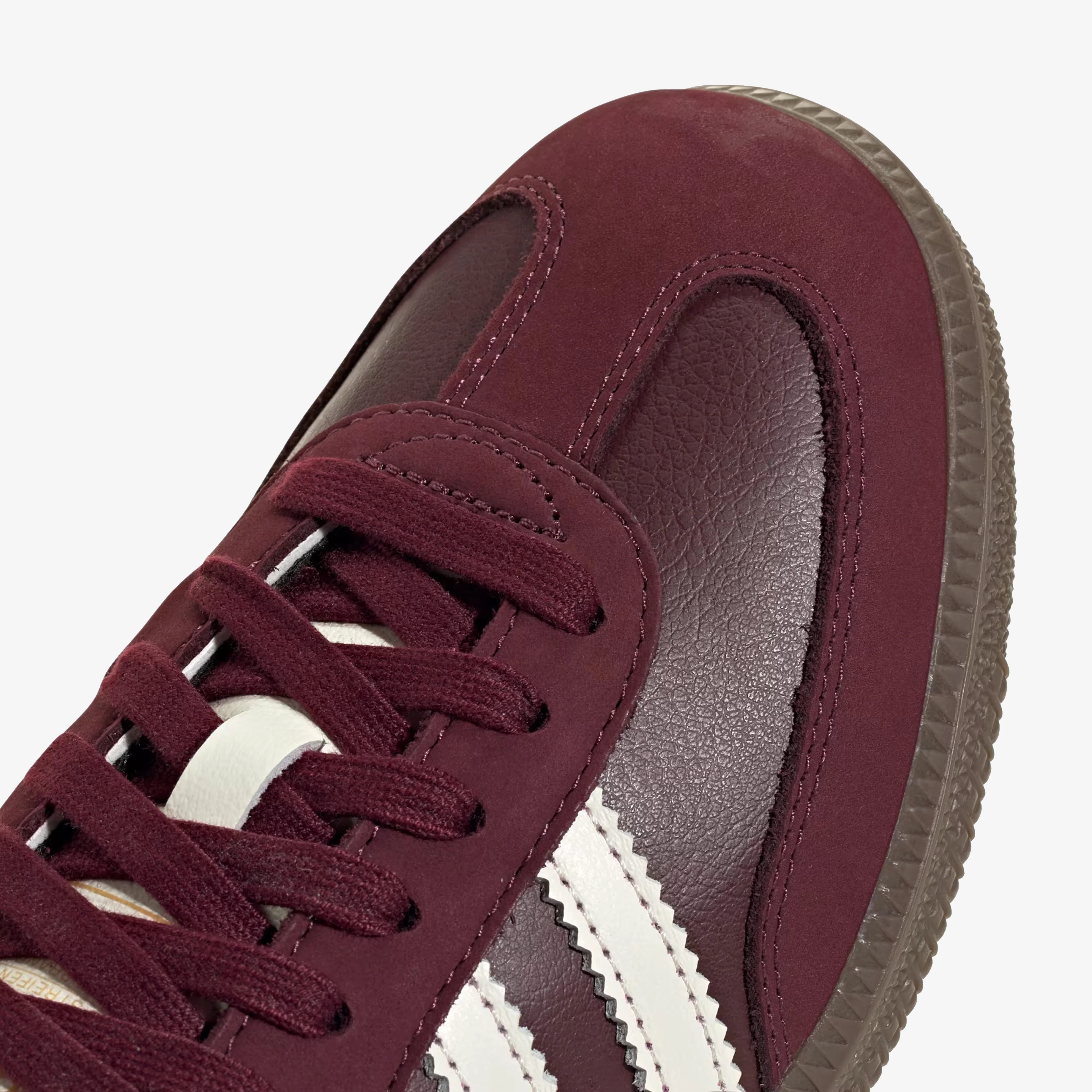 ADIDAS ORIGINALS | SAMBA OG { MAROON/OFF WHITE/GUM - Image 5