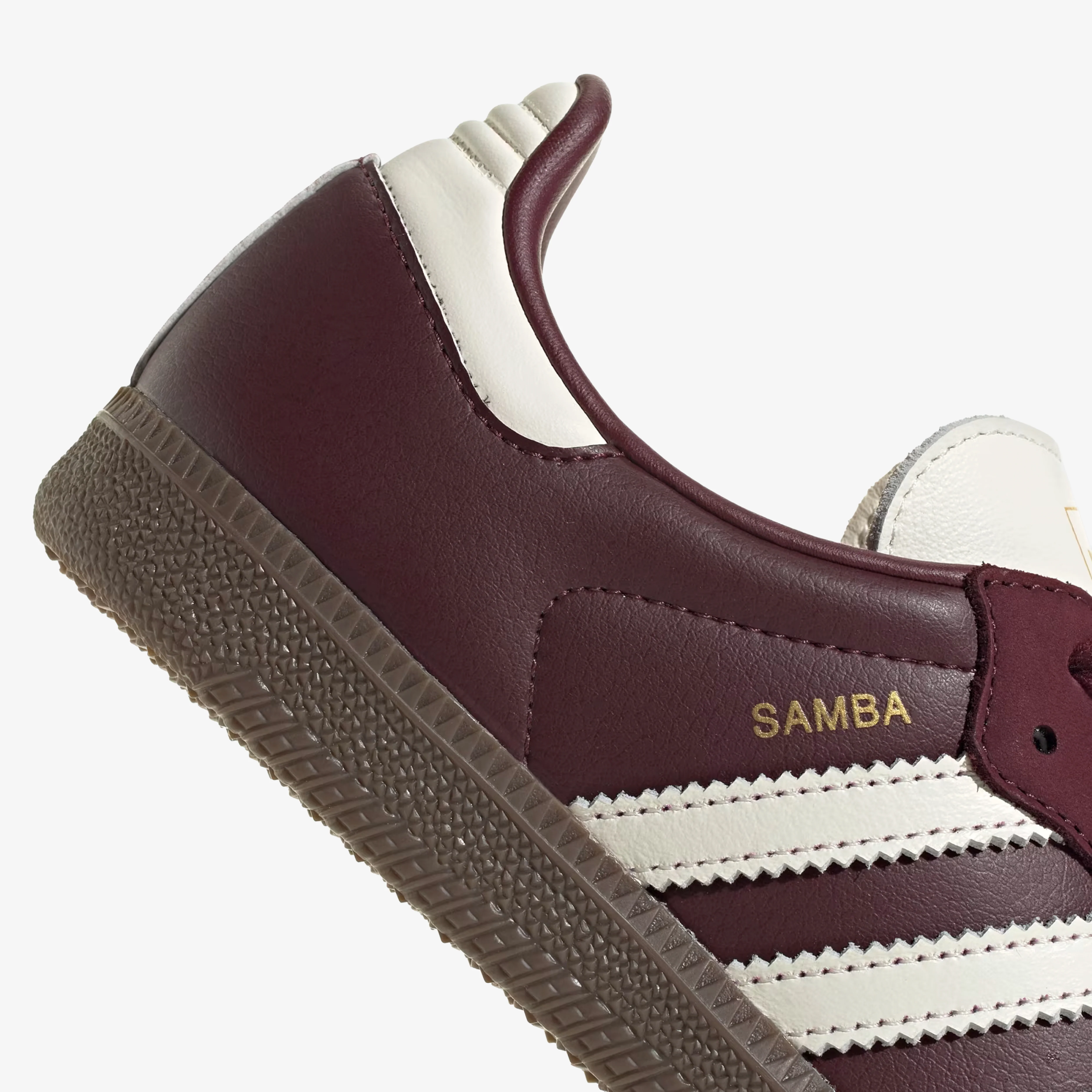 ADIDAS ORIGINALS | SAMBA OG { MAROON/OFF WHITE/GUM - Image 6