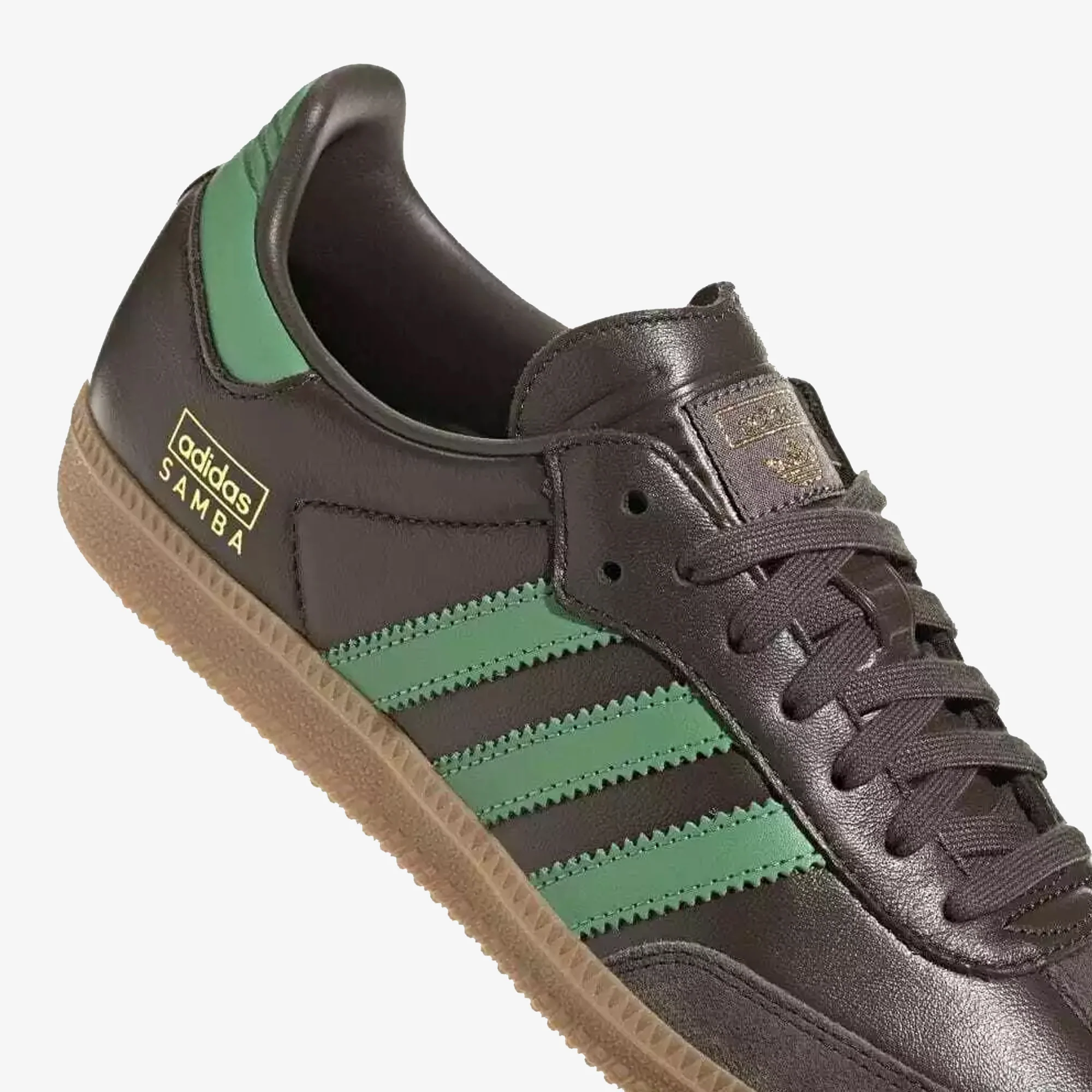 ADIDAS ORIGINALS | SAMBA OG { SHADOW OLIVE/PRELOVED GREEN/GUM - Image 5