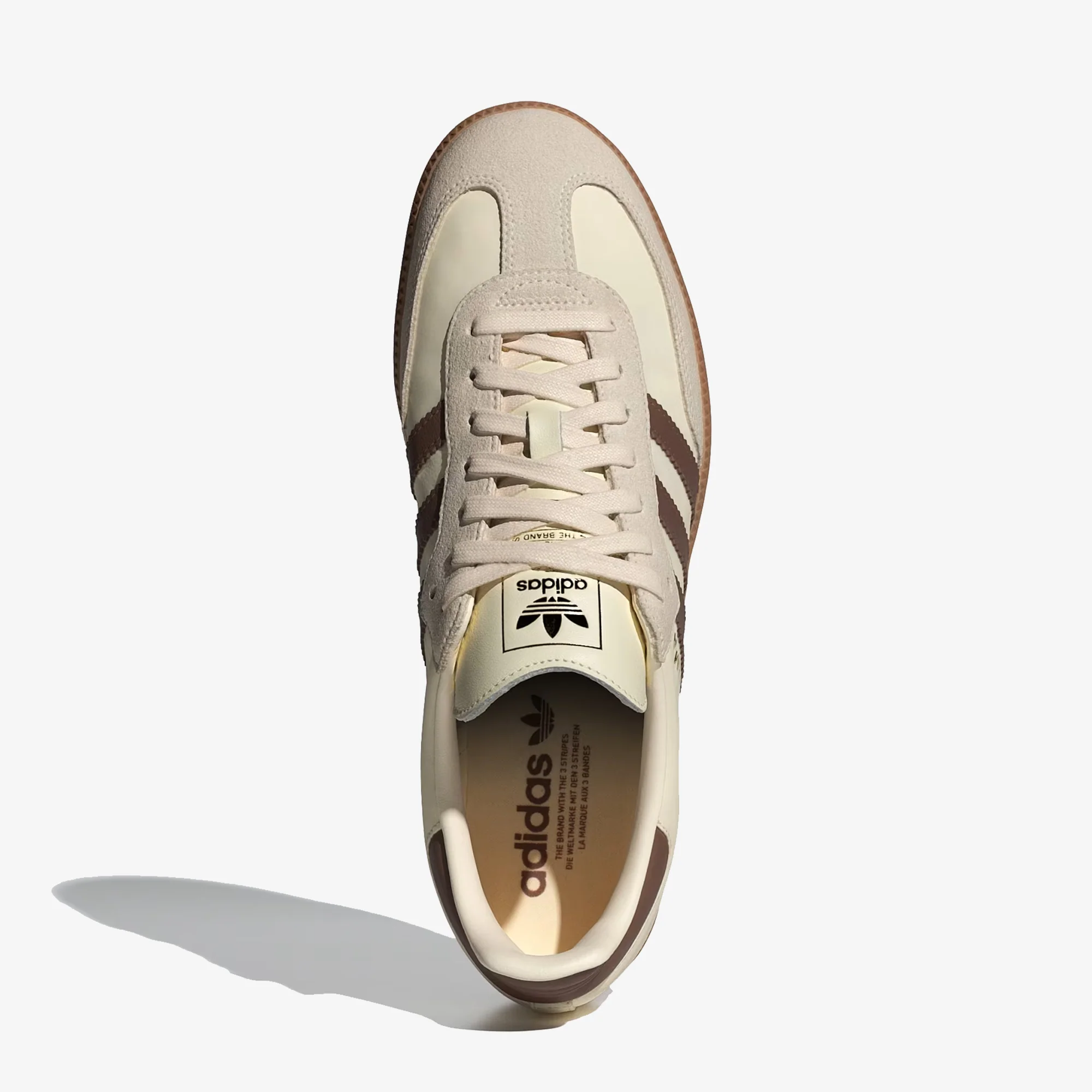 ADIDAS ORIGINALS | SAMBA OG SHOES { CREAM WHITE / PRELOVED BROWN / WONDER WHITE - Image 2