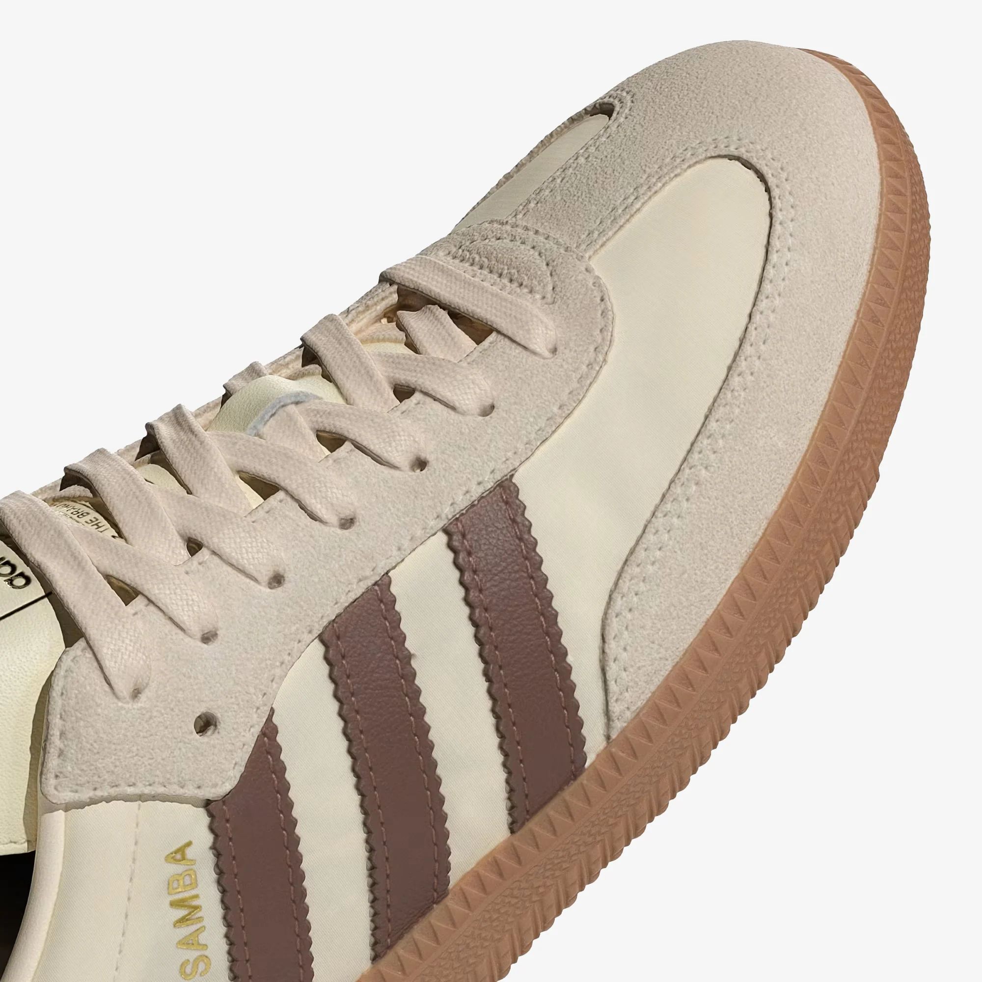 ADIDAS ORIGINALS | SAMBA OG SHOES { CREAM WHITE / PRELOVED BROWN / WONDER WHITE - Image 3