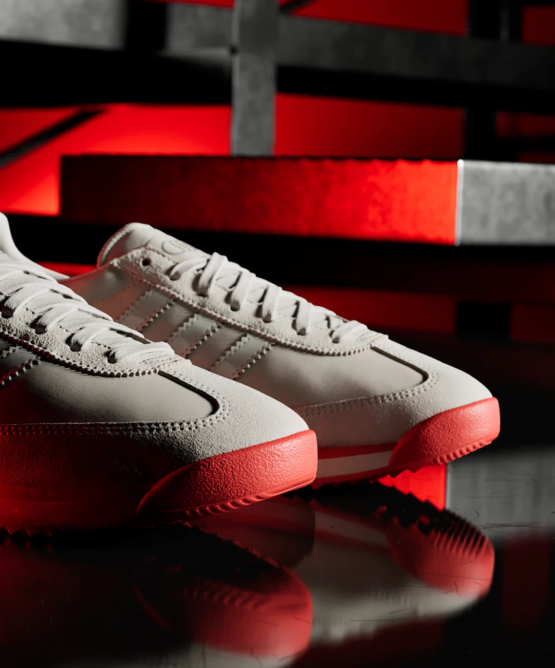 ADIDAS ORIGINALS | SL 72 RS AUDI REVOLUT F1 TEAM { GREY / CHALK PEARL / HI-RES RED - Image 5