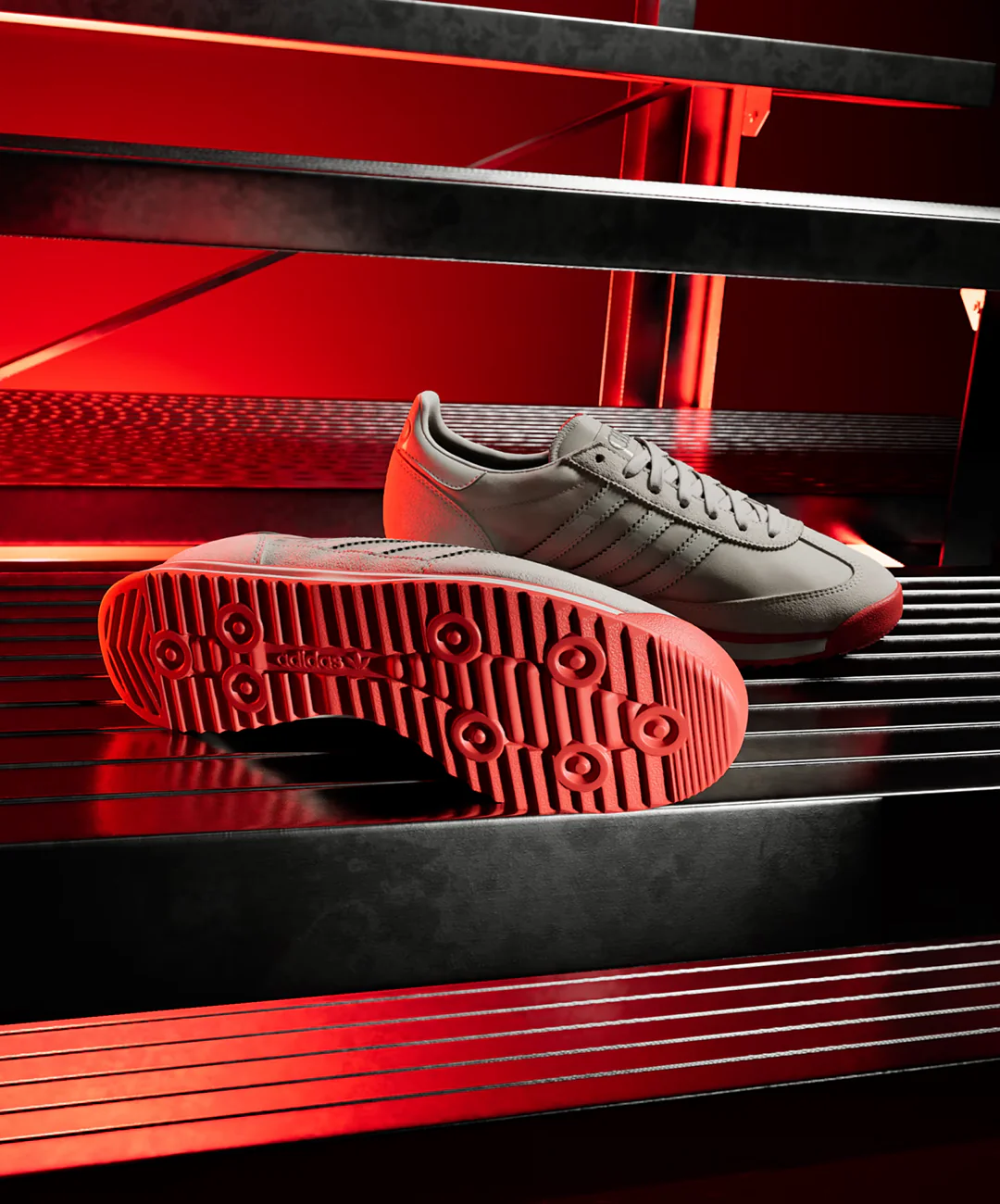 ADIDAS ORIGINALS | SL 72 RS AUDI REVOLUT F1 TEAM { GREY / CHALK PEARL / HI-RES RED - Image 7