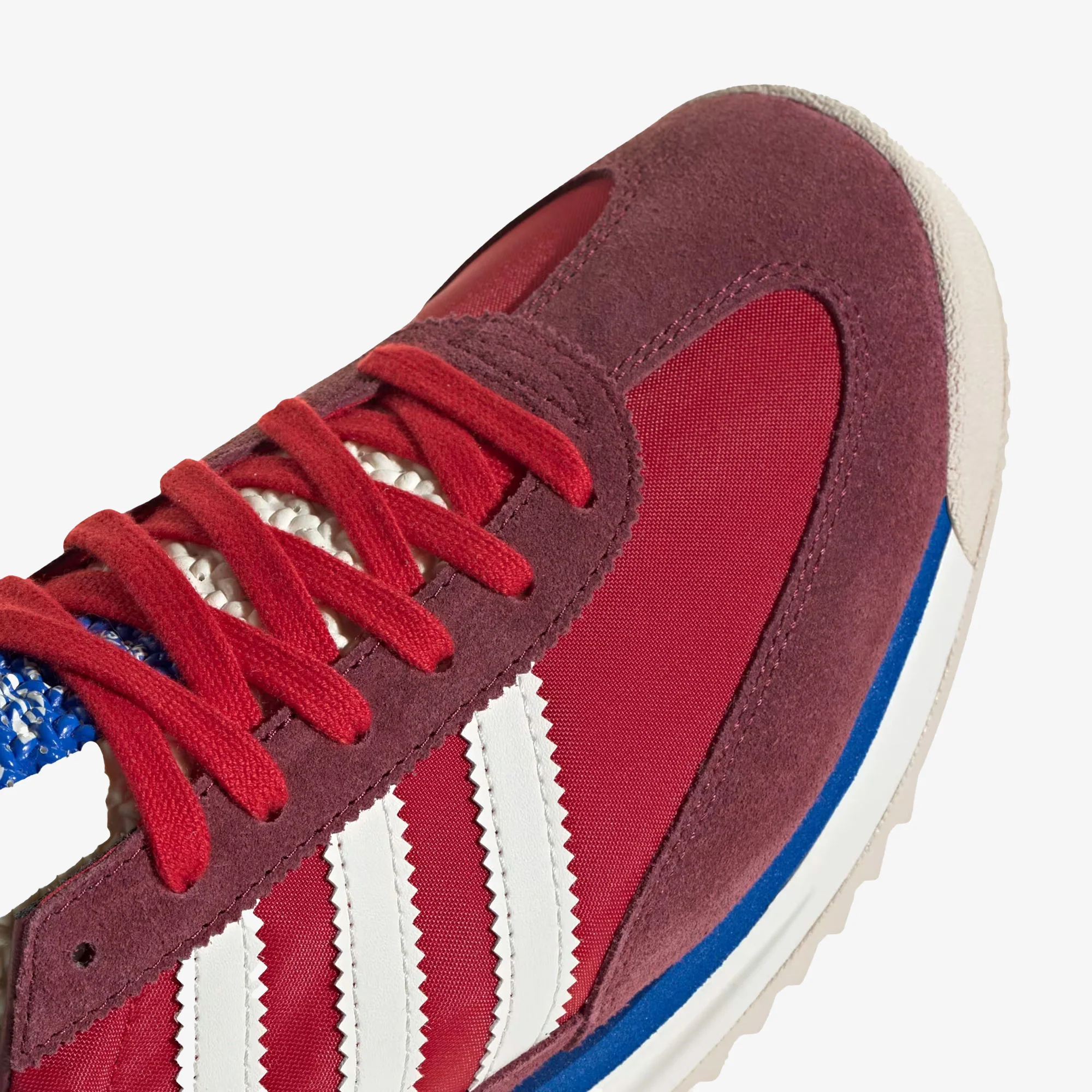 ADIDAS ORIGINALS | SL 72 RS { SHADOW RED/OFF WHITE/BLUE - Image 4