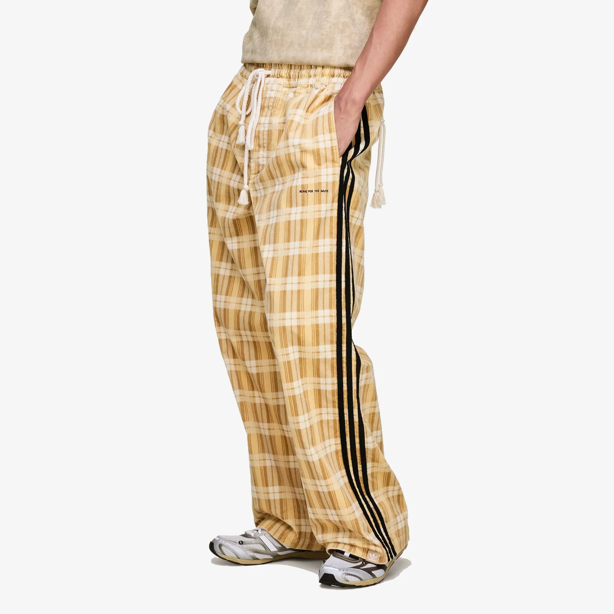 Adidas Originals | SONG FOR THE MUTE ADI006 PLAID PANT { WONDER WHITE