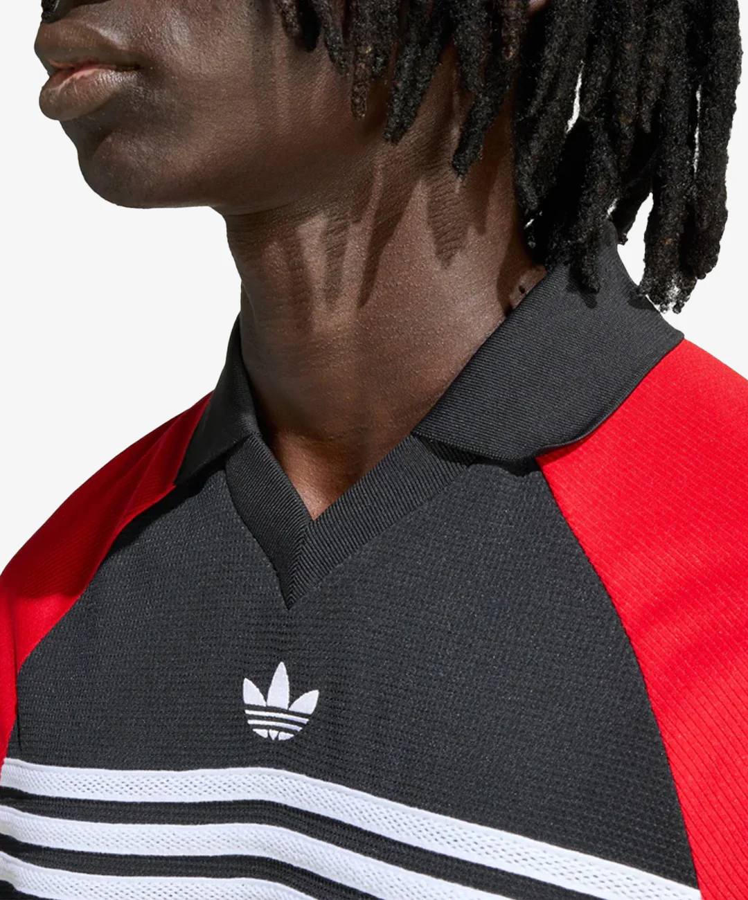 Adidas Originals | SPONSORED ARCHIVE LONGSLEEVE TEE { BLACK/BETTER SCARLET - Image 4