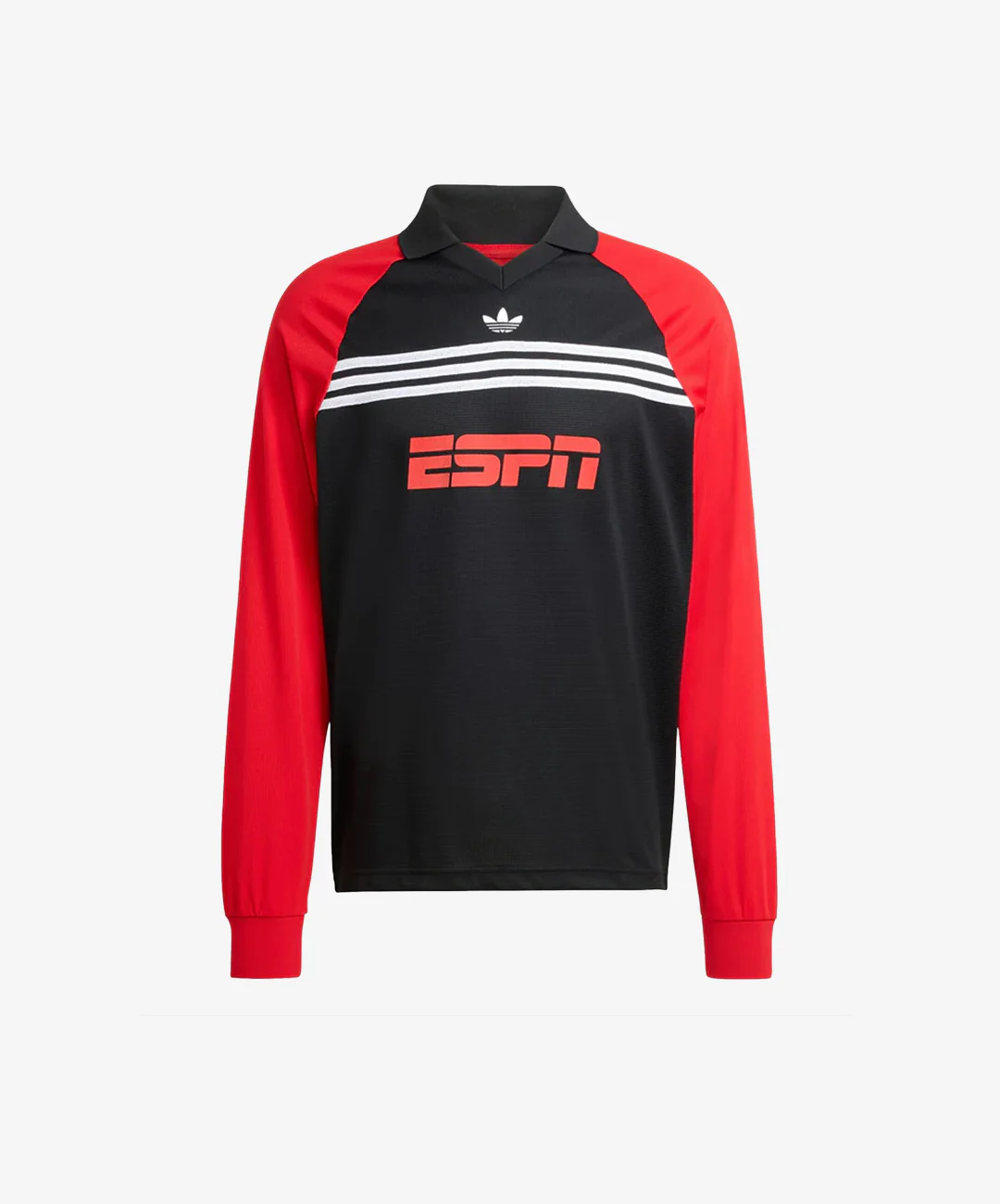 Adidas Originals | SPONSORED ARCHIVE LONGSLEEVE TEE { BLACK/BETTER SCARLET - Image 5