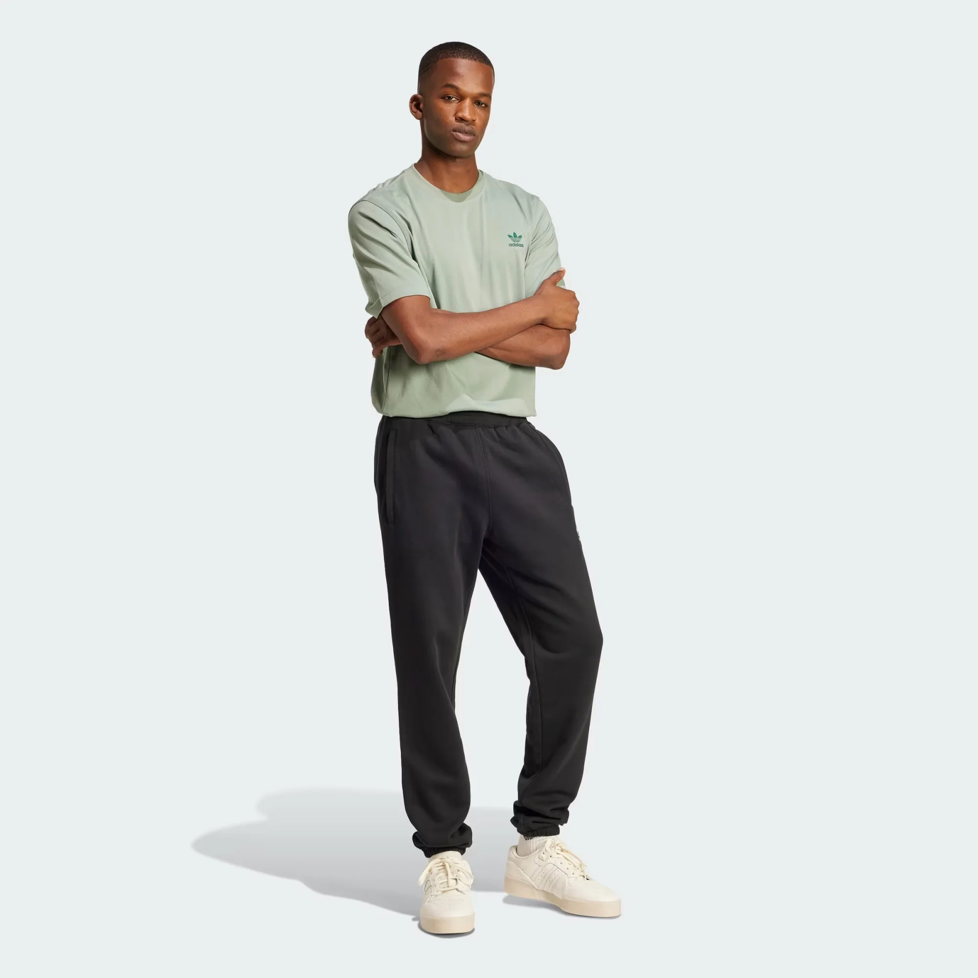 Adidas Originals | TREFOIL ESSENTIALS TEE { SILVER GREEN - Image 5