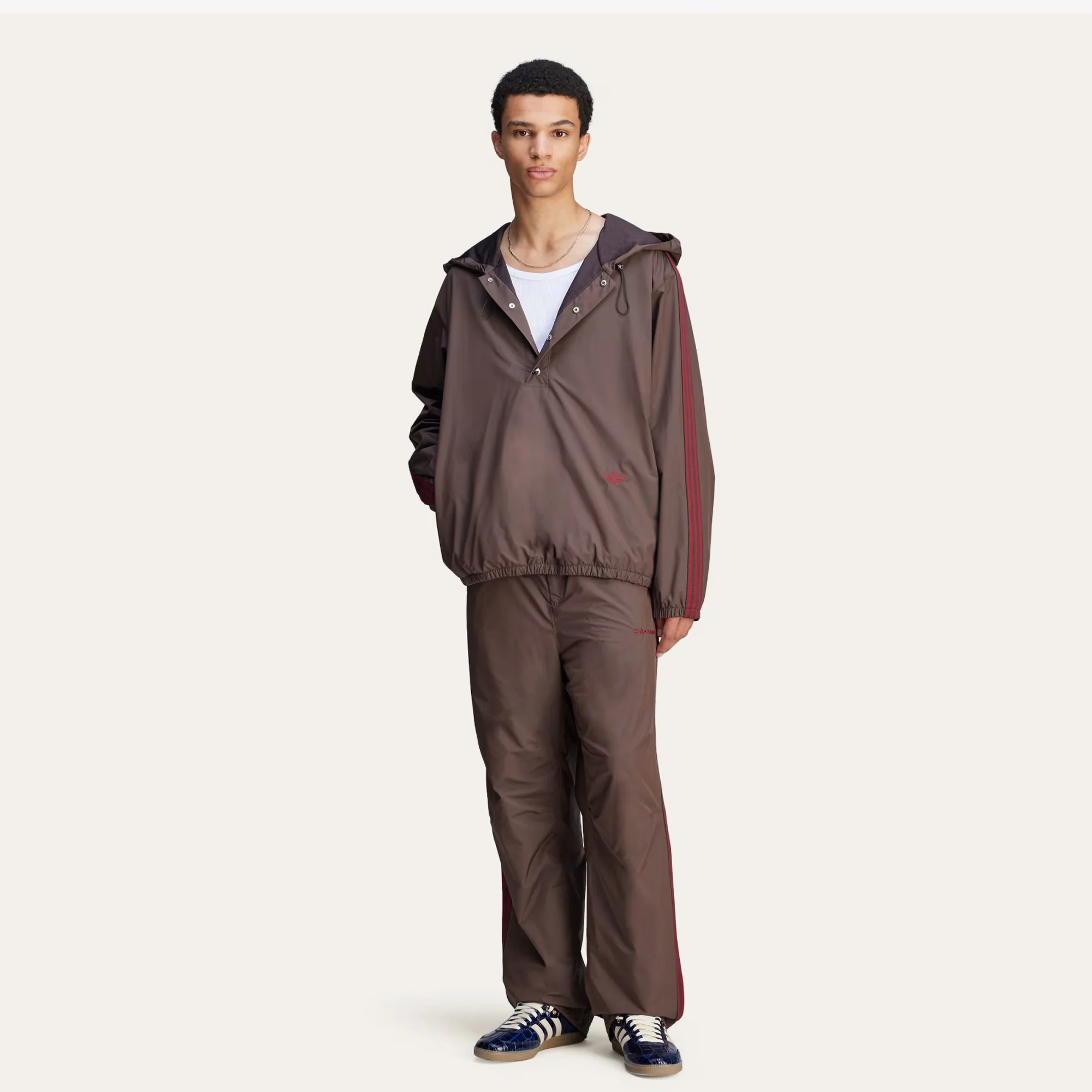 ADIDAS ORIGINALS | WALES BONNER ANORAK { NIGHT BROWN - Image 8
