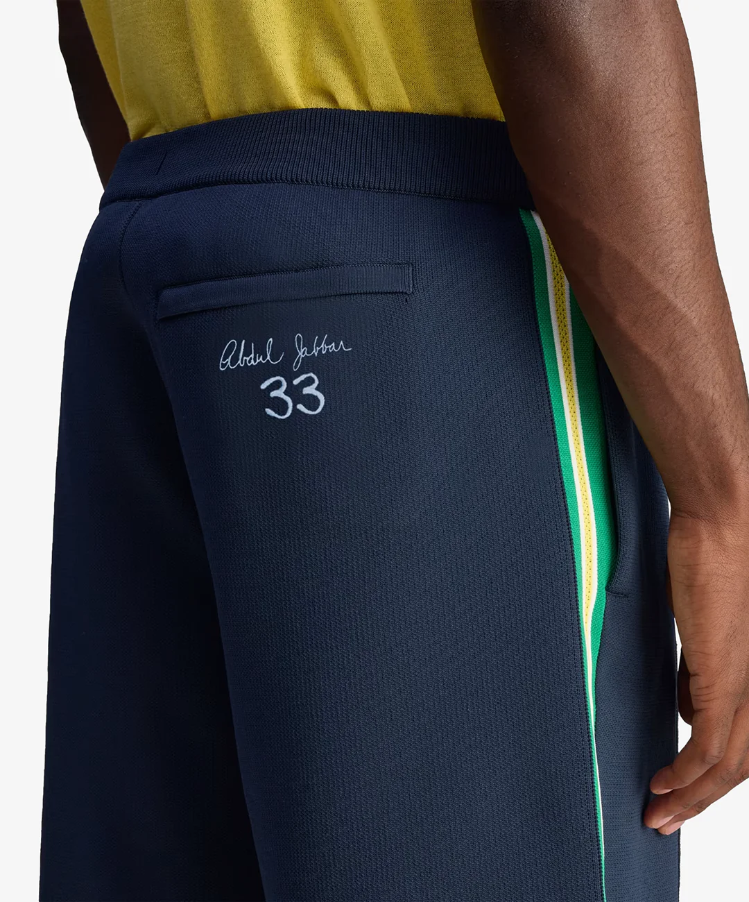 Adidas Originals | WALES BONNER JABBAR 3-STRIPES KNIT SHORTS { NIGHT NAVY - Image 2