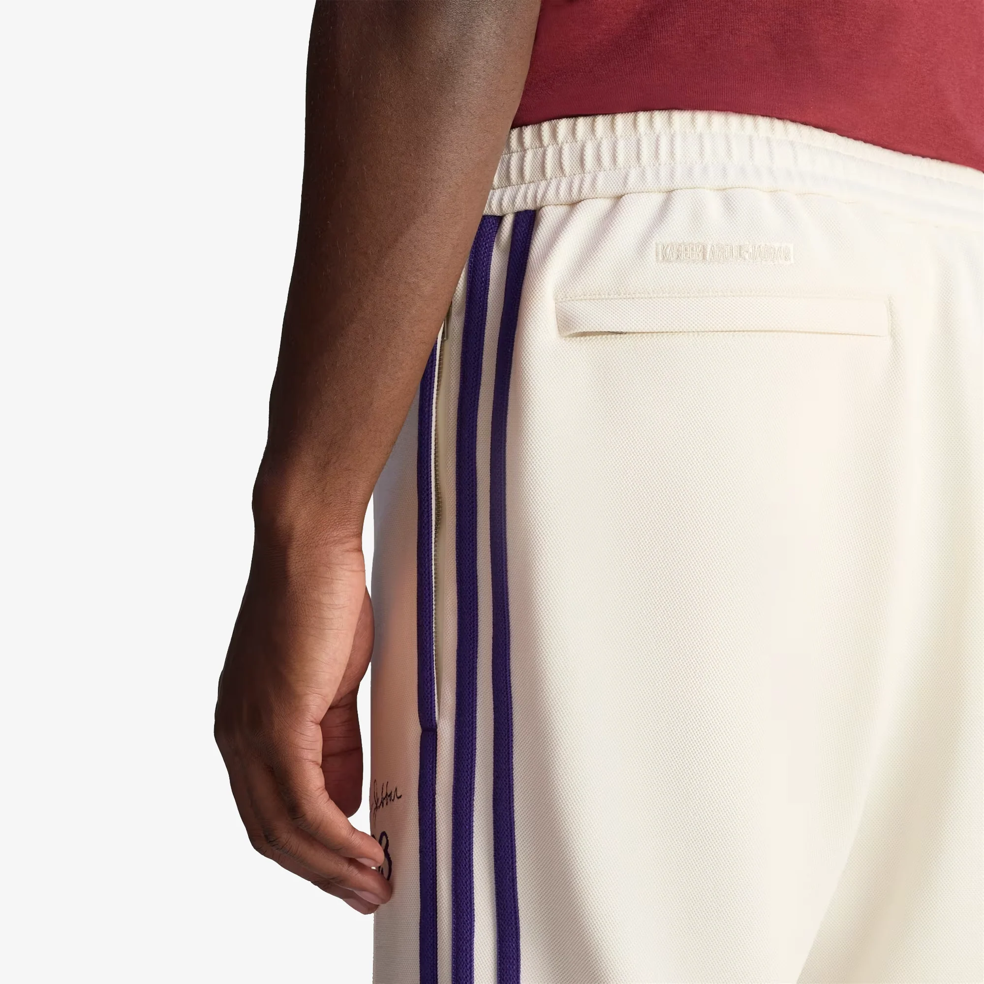 Adidas Originals | WALES BONNER JABBAR 3-STRIPES TRACK PANTS { CHALK WHITE - Image 5