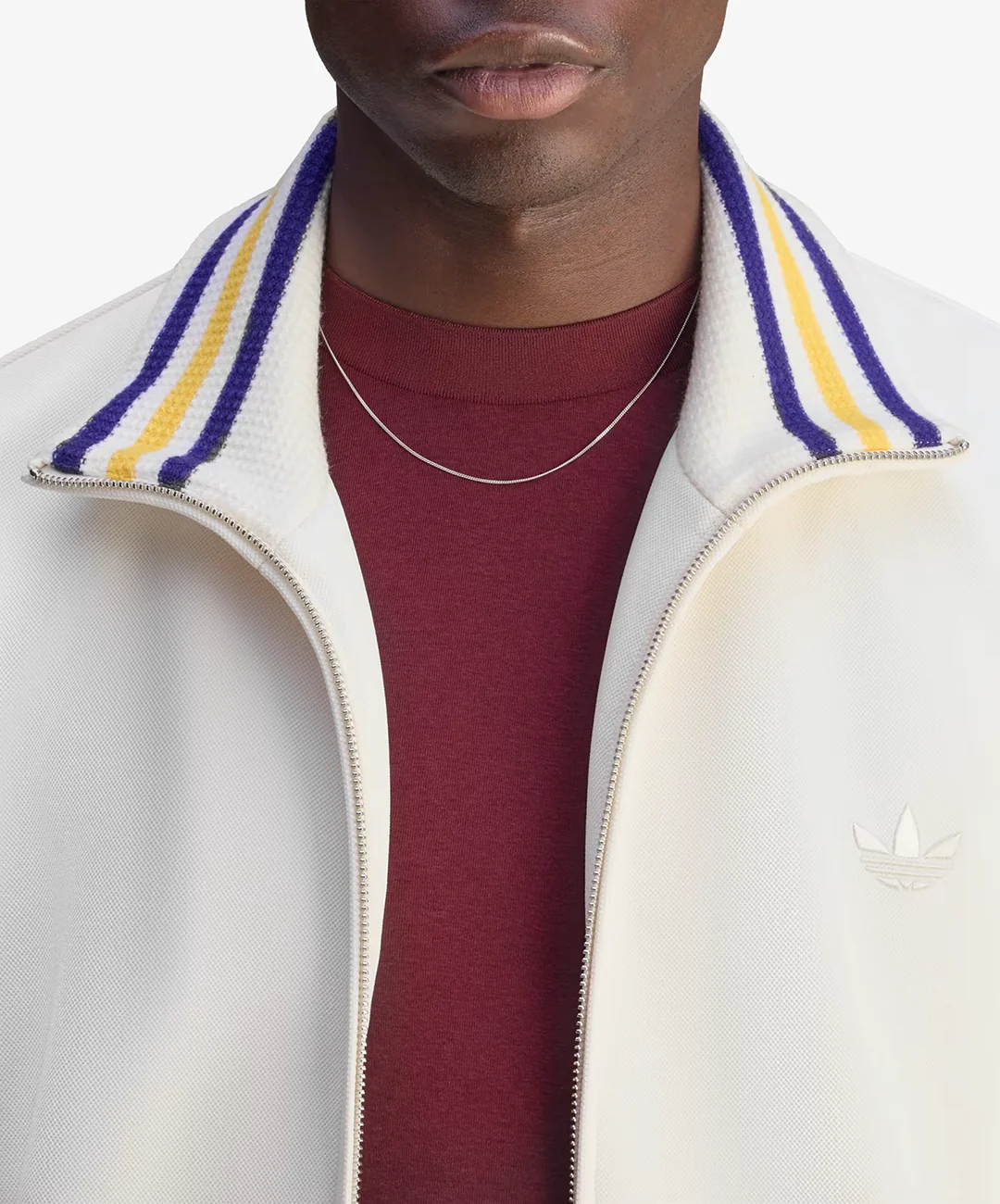 ADIDAS ORIGINALS | WALES BONNER JABBAR 3-STRIPES TRACK TOP { CHALK WHITE - Image 4