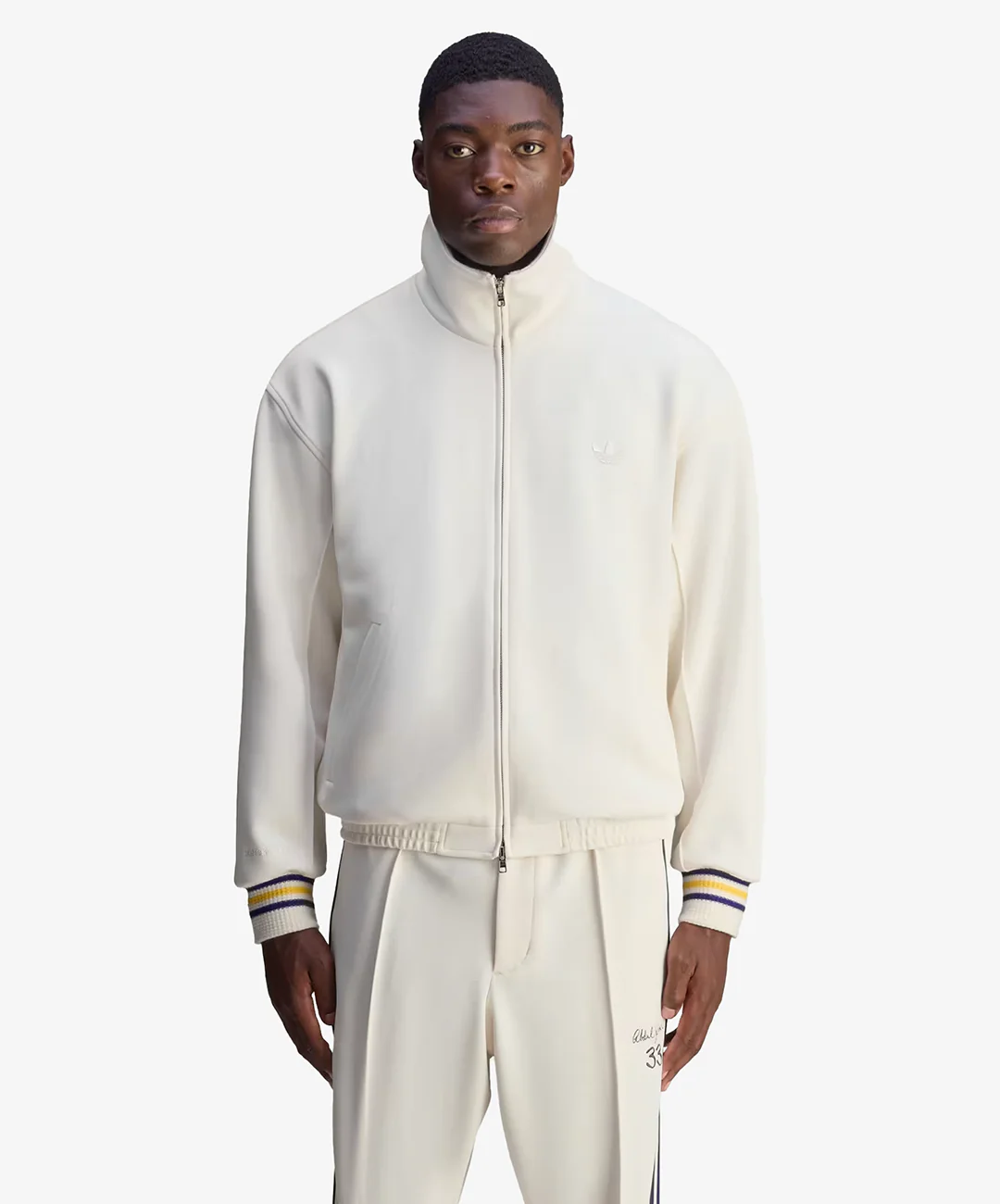 ADIDAS ORIGINALS | WALES BONNER JABBAR 3-STRIPES TRACK TOP { CHALK WHITE - Image 5