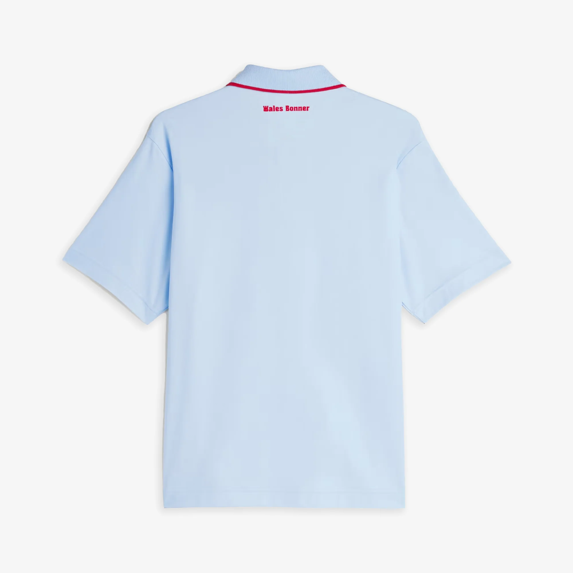 ADIDAS ORIGINALS | WALES BONNER SHORT SLEEVE POLO SHIRT { GLOW BLUE - Image 3