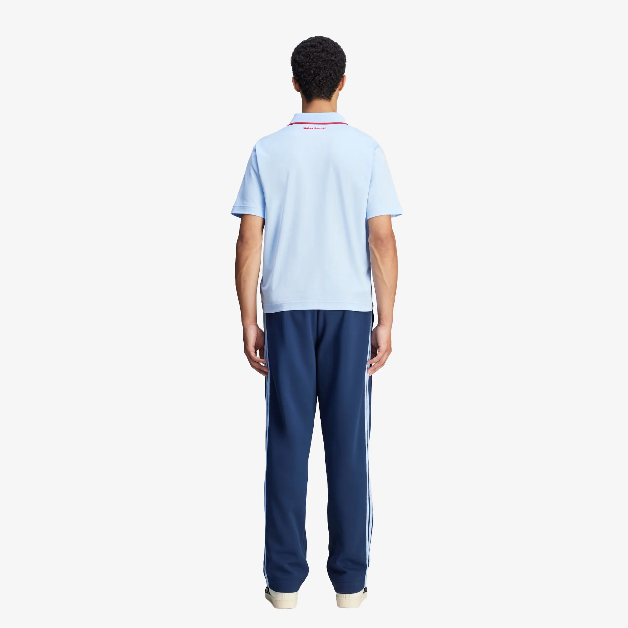 ADIDAS ORIGINALS | WALES BONNER SHORT SLEEVE POLO SHIRT { GLOW BLUE - Image 5