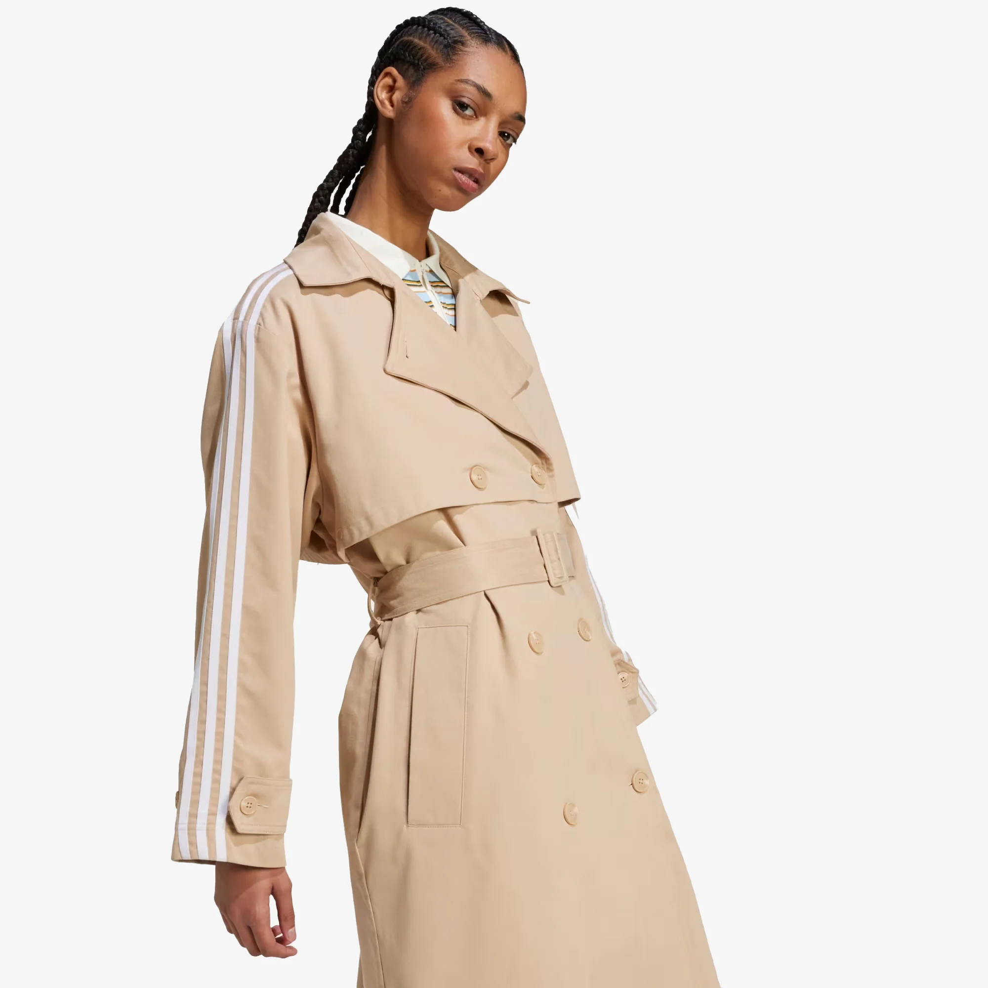 ADIDAS ORIGINALS | ADICOLOR TRENCH COAT TWILL { MAGIC BEIGE - Image 3