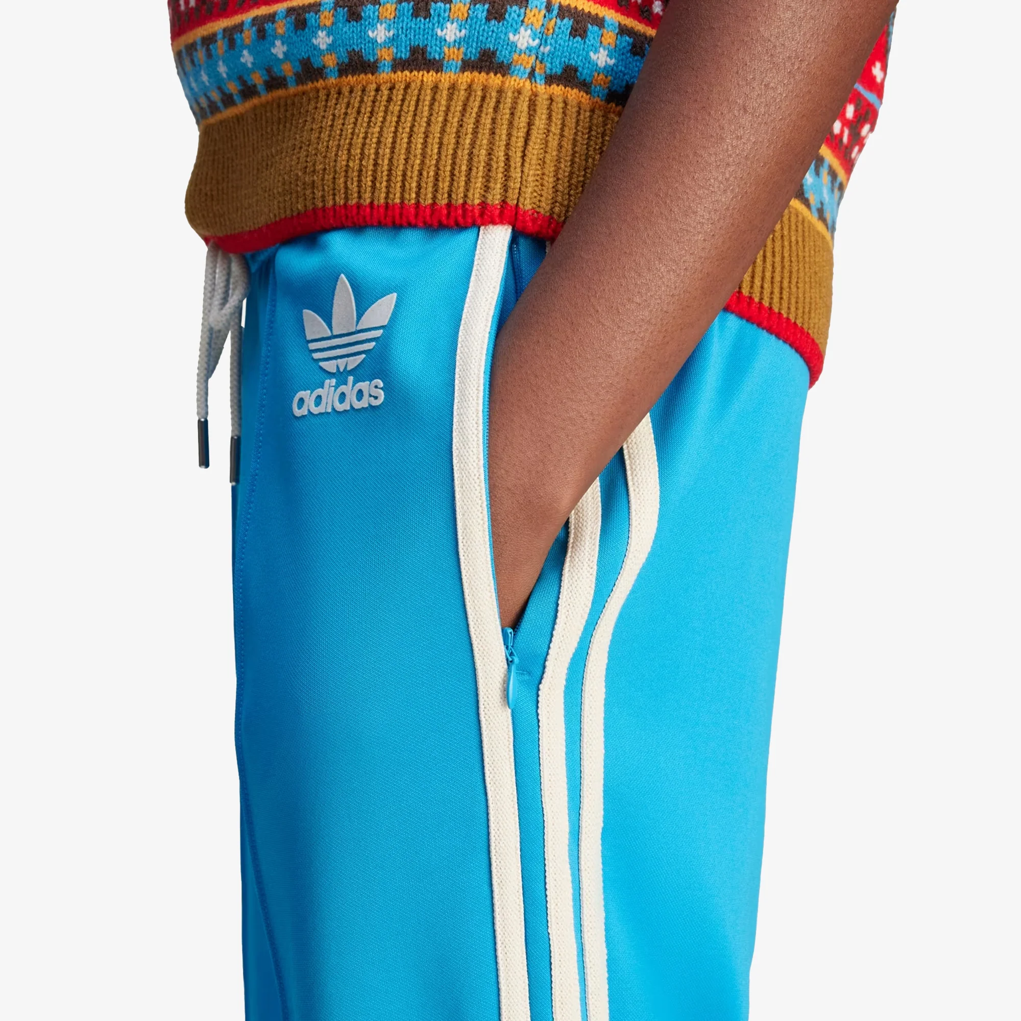 ADIDAS ORIGINALS | WALES BONNER TRACK PANTS { SHOCK CYAN - Image 4