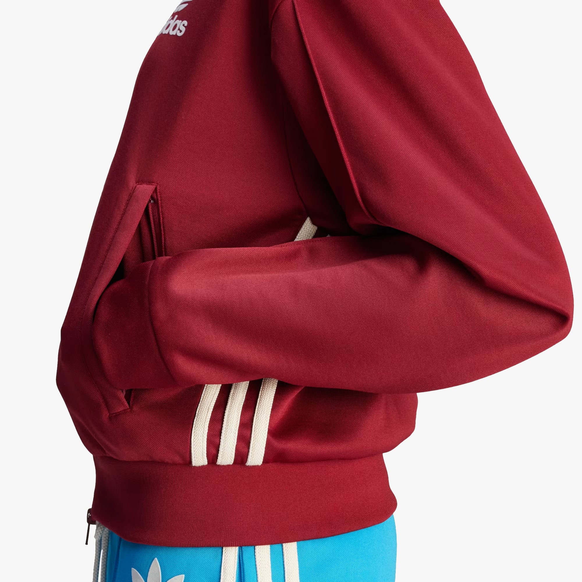 Adidas Originals | WALES BONNER TRACK TOP { BURGUNDY - Image 3
