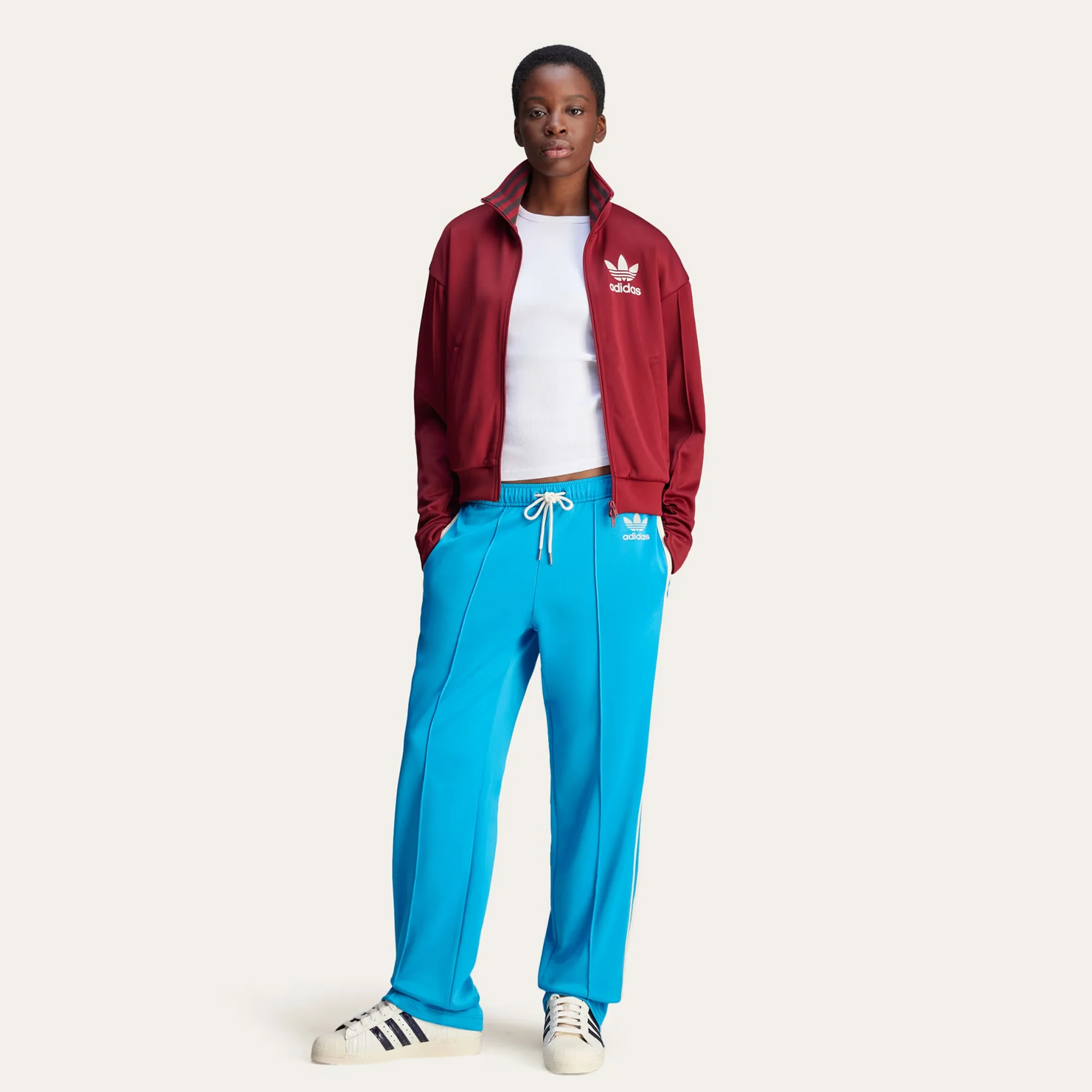 Adidas Originals | WALES BONNER TRACK TOP { BURGUNDY - Image 6