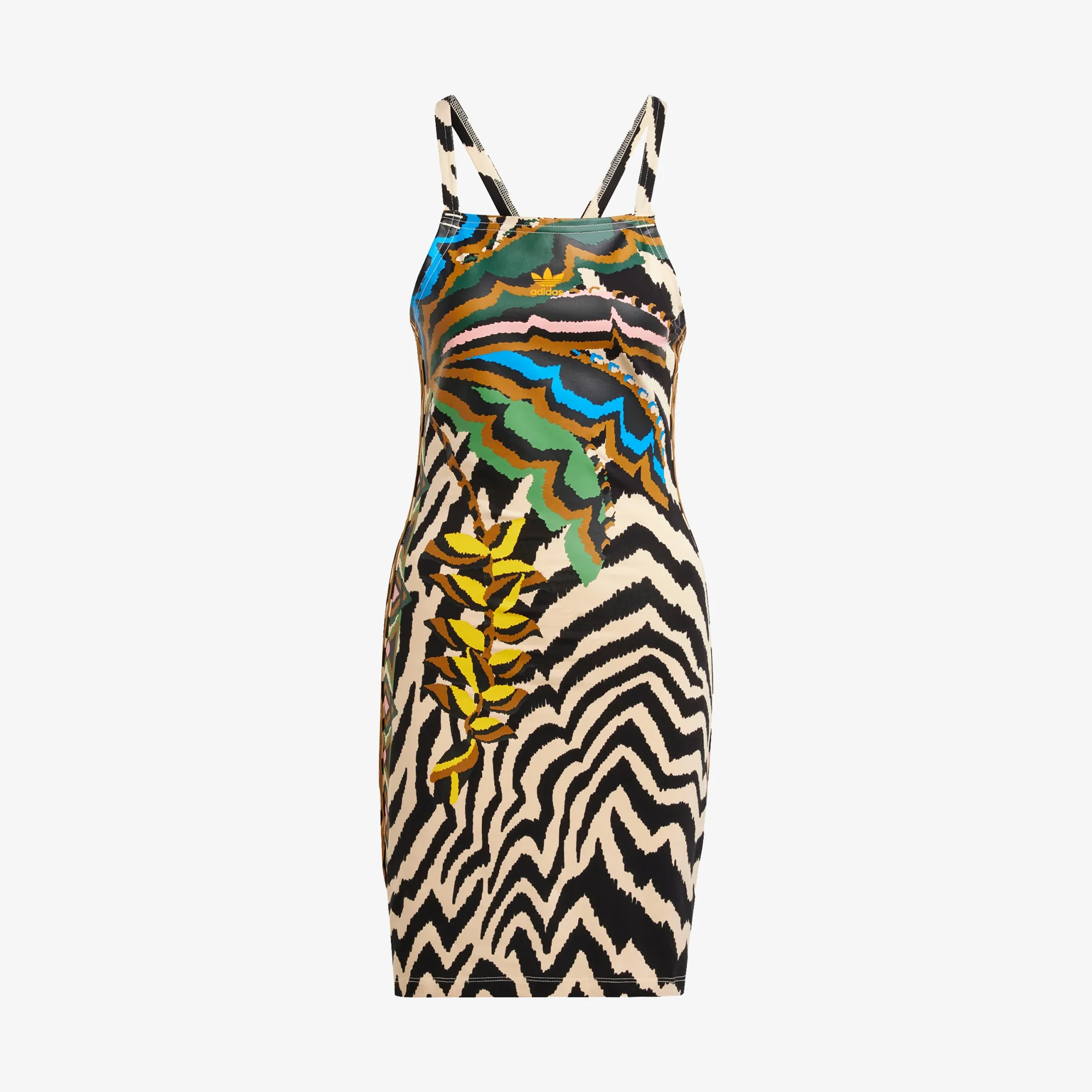 ADIDAS ORIGINALS | X FARM RIO 3-STRIPES MINI DRESS { CRYSTAL SAND - Image 5