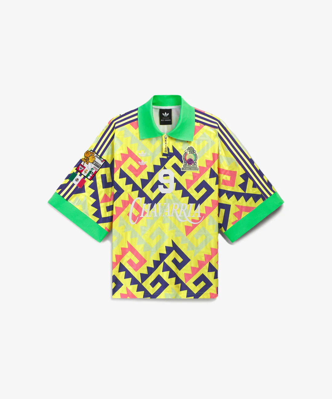 ADIDAS ORIGINALS | x CHAVARRIA AOP GOALKEEPER JERSEY { SOLAR LEMON/PURE PURPLE/SOLAR TURBO - Image 3