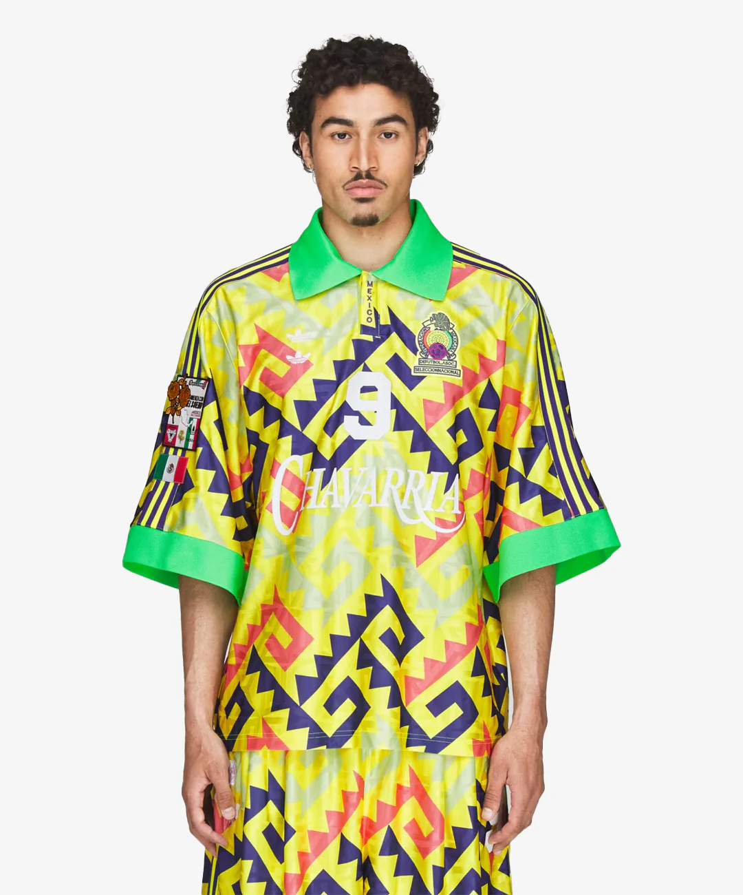 ADIDAS ORIGINALS | x CHAVARRIA AOP GOALKEEPER JERSEY { SOLAR LEMON/PURE PURPLE/SOLAR TURBO - Image 5