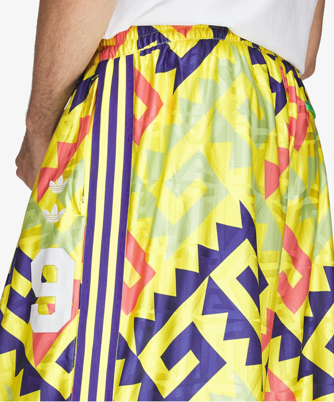Adidas Originals | x CHAVARRIA AOP GOALKEEPER SHORT { SOLAR LEMON/PURE PURPLE/SOLAR TURBO - Image 3
