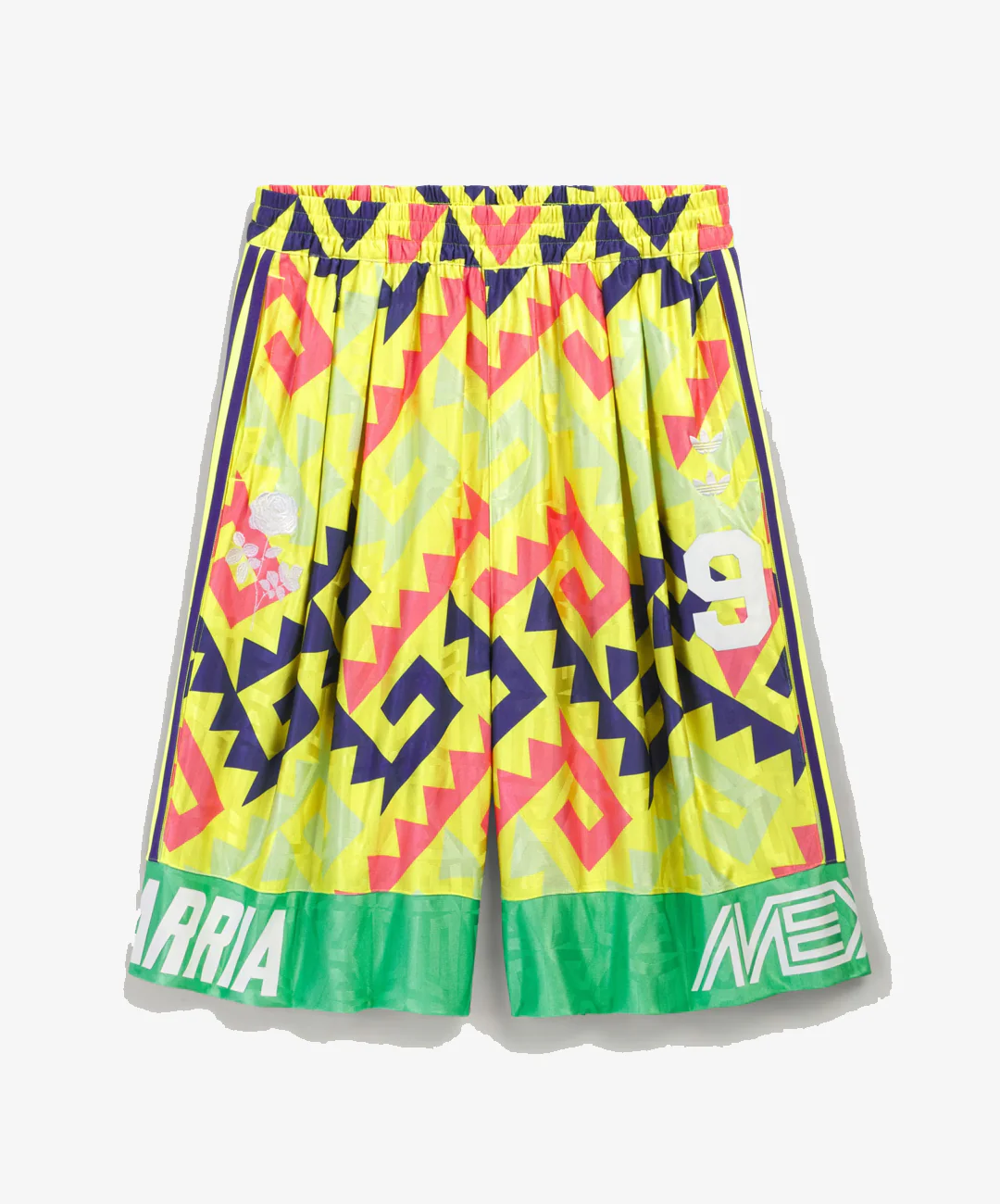 Adidas Originals | x CHAVARRIA AOP GOALKEEPER SHORT { SOLAR LEMON/PURE PURPLE/SOLAR TURBO - Image 4