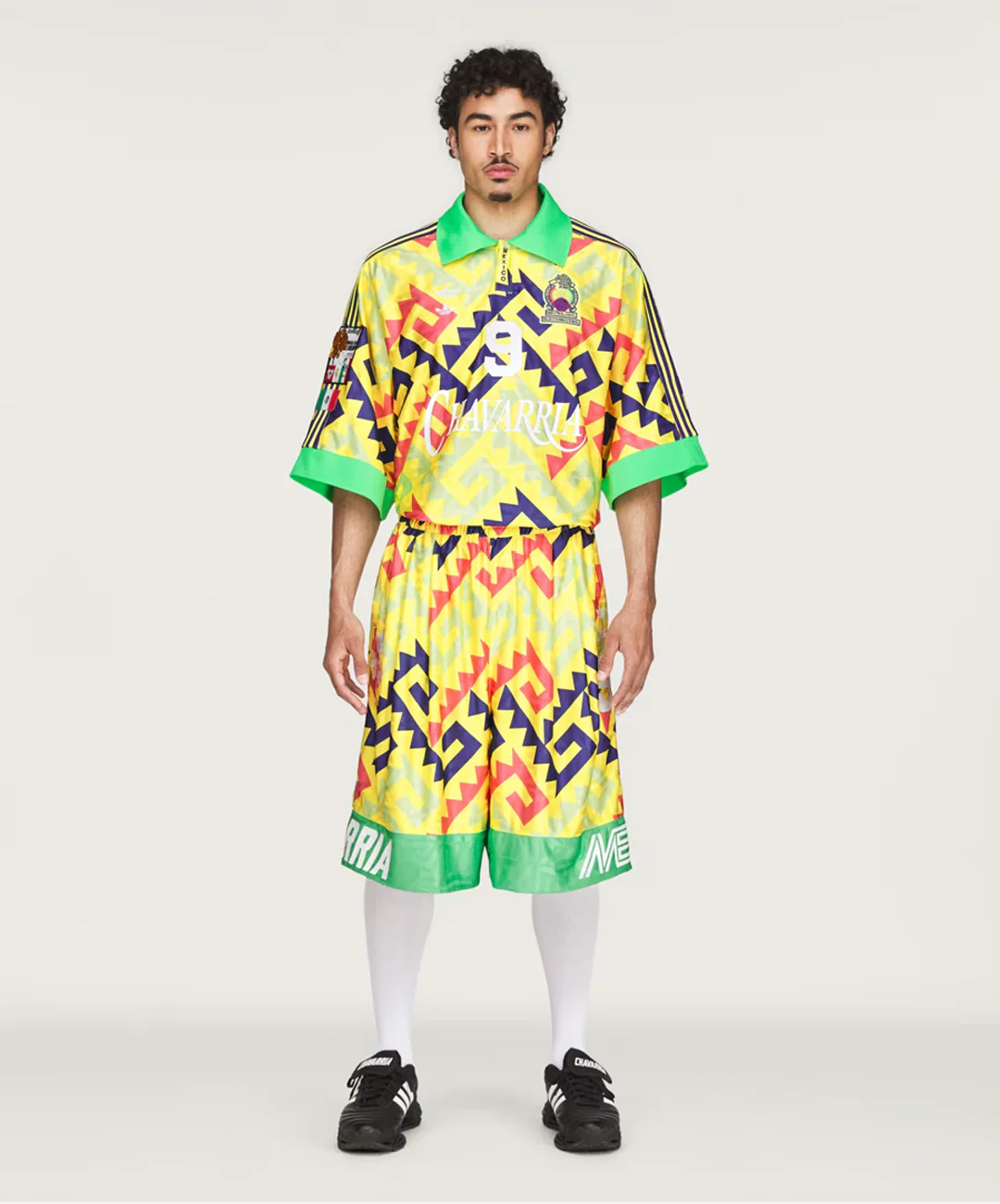Adidas Originals | x CHAVARRIA AOP GOALKEEPER SHORT { SOLAR LEMON/PURE PURPLE/SOLAR TURBO - Image 6