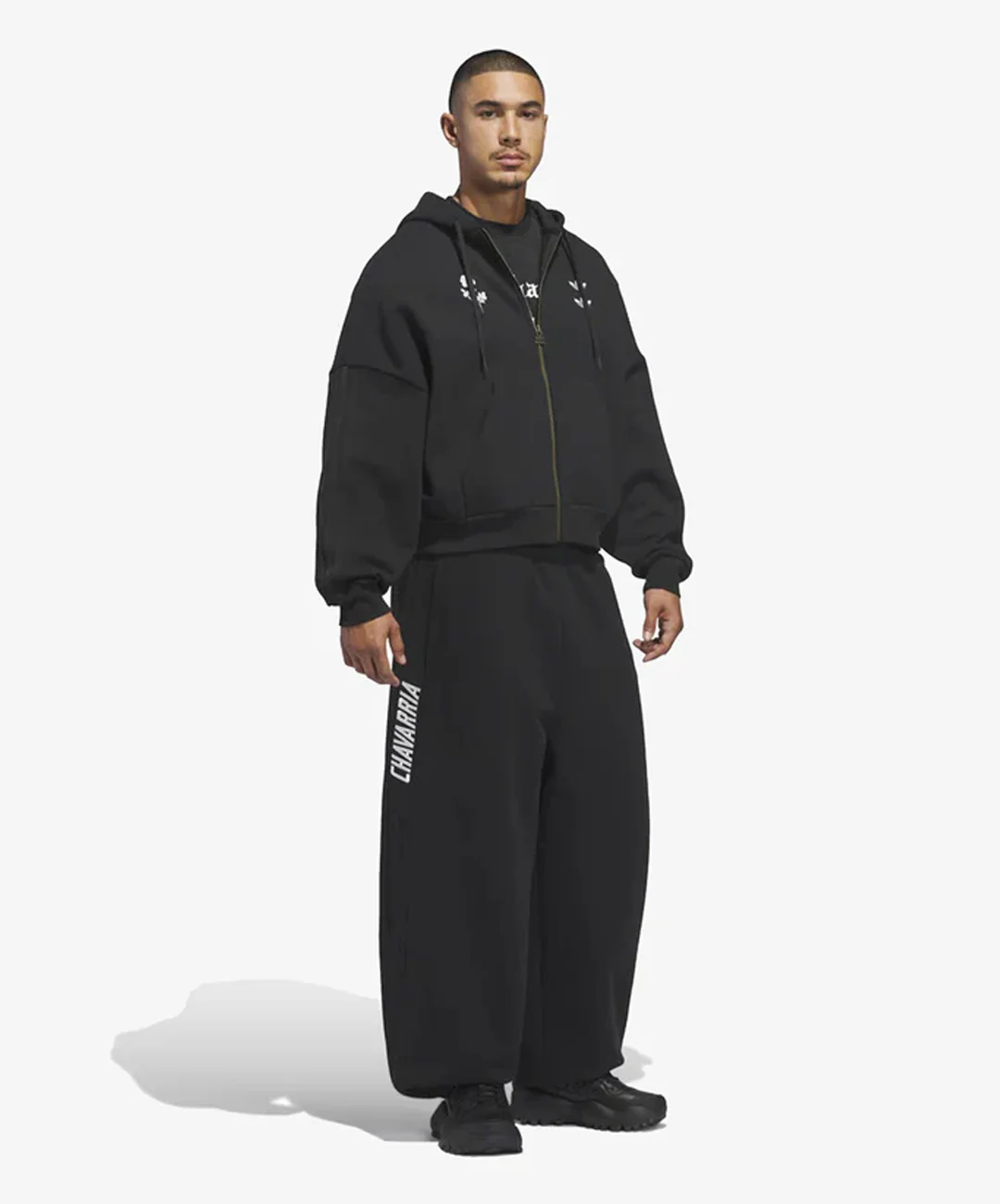 ADIDAS ORIGINALS | x CHAVARRIA HEAVYWEIGHT ZIP HOODIE { BLACK - Image 5